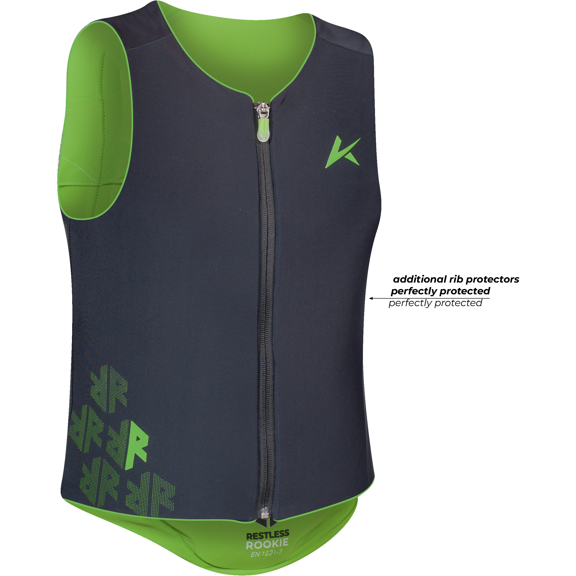 Kinder Rückenprotektor BALLISTIC Flex Fit PRO Junior schwarz/grün