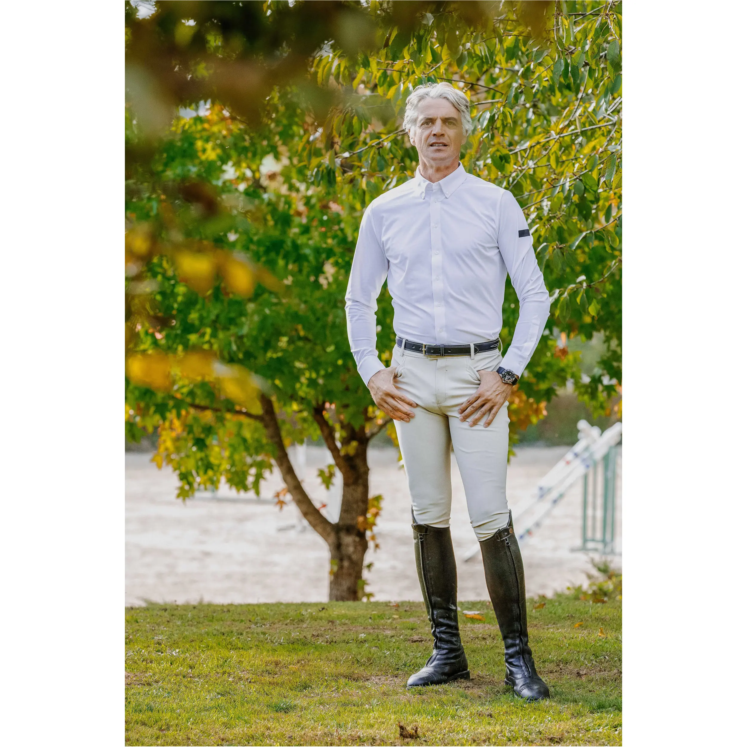 Herren Turnierpolo EK-ADRIEN weiß