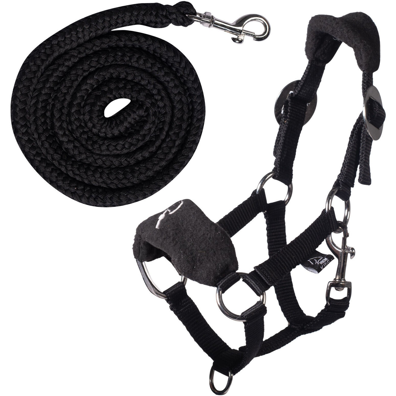 Halfter mit Fleece und Strick HOBBY HORSING schwarz