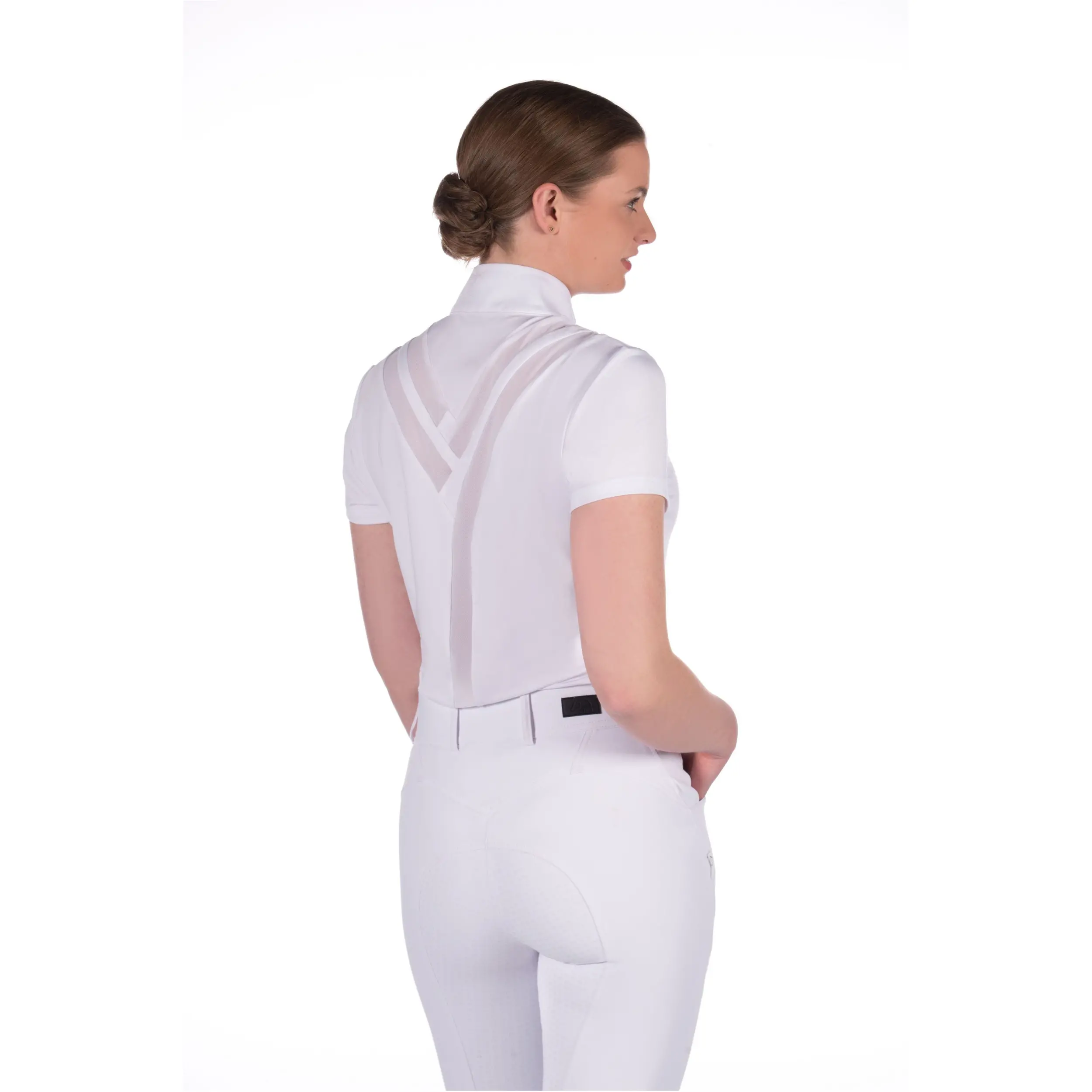 Damen Turniershirt Kurzarm HUNTER weiß Damen Turniershirt Kurzarm HUNTER weiß