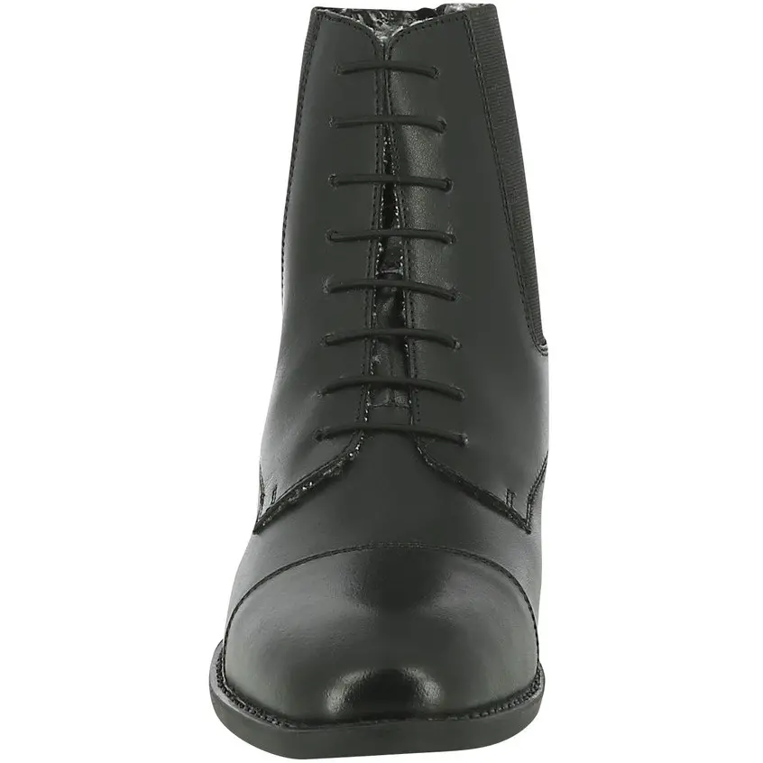 Winter Kinder Reitstiefeletten LACETS Leder schwarz