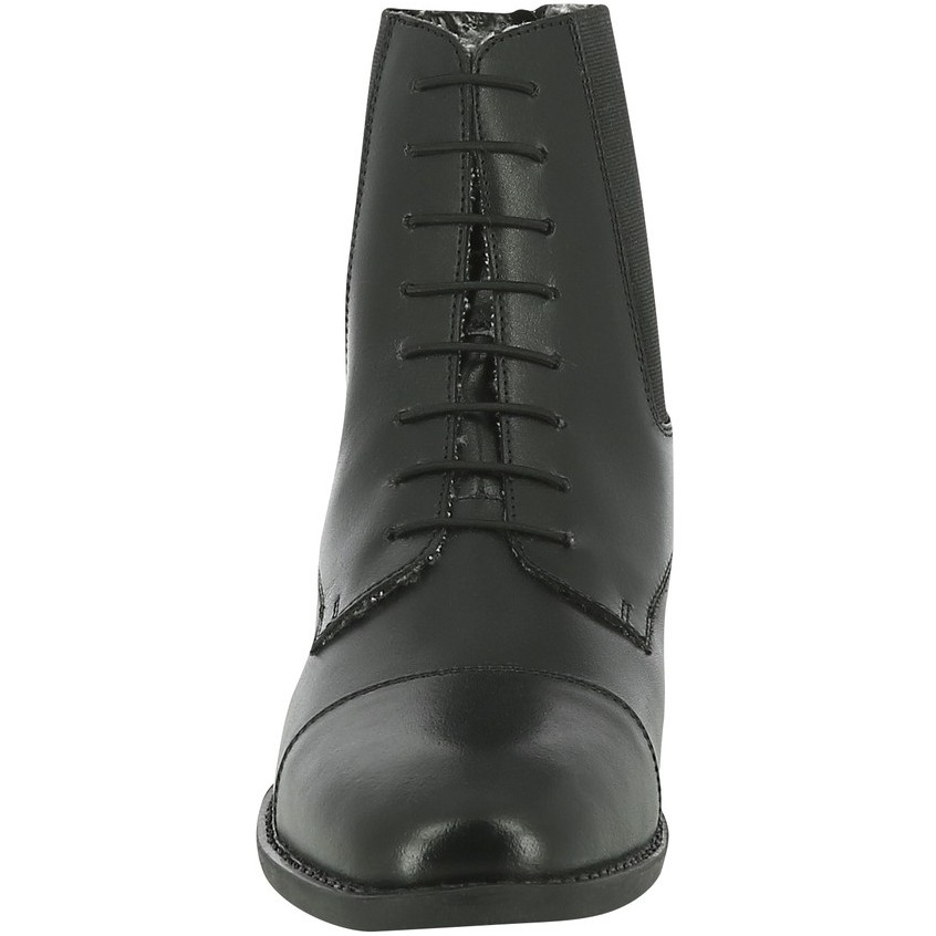 Winter Kinder Reitstiefeletten LACETS Leder schwarz