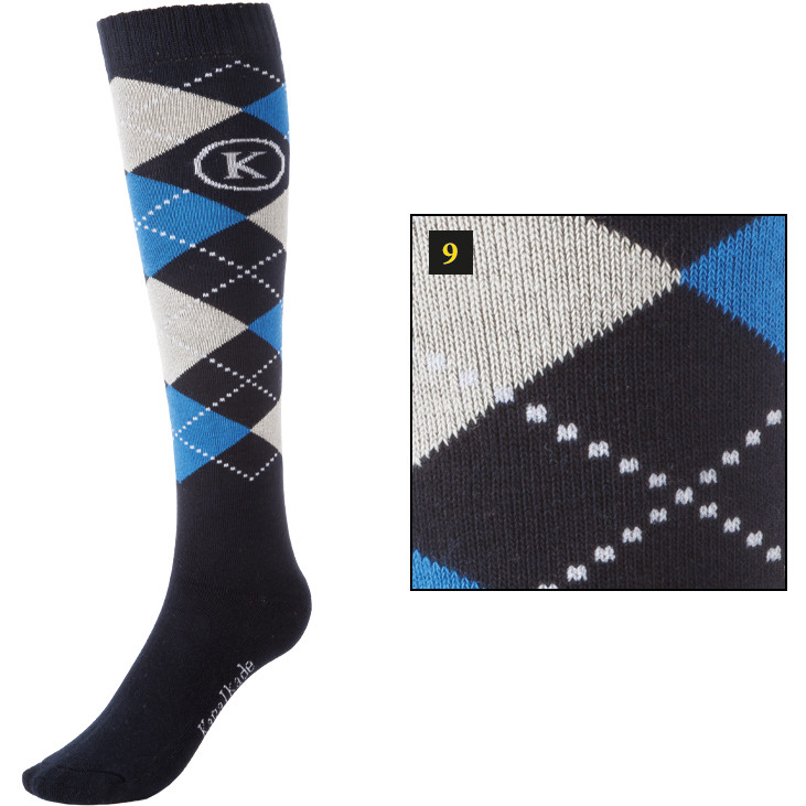 Reitsocken KAVALSOCKS marine/royalblau/hellgrau