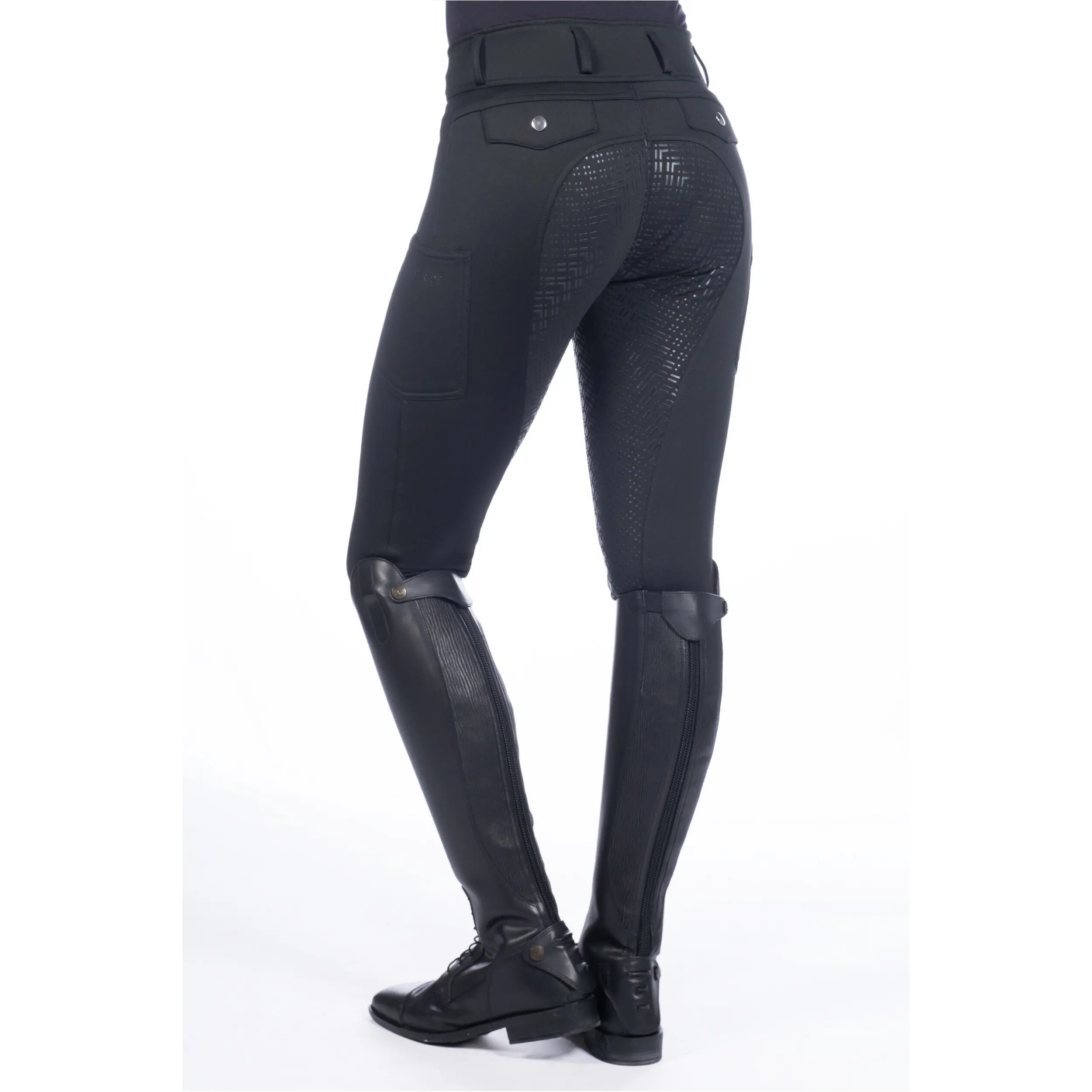 Winter Kinder Reithose Silikon Vollbesatz RUBY schwarz