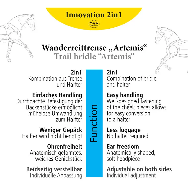Wanderreitzaum ARTEMIS schwarz