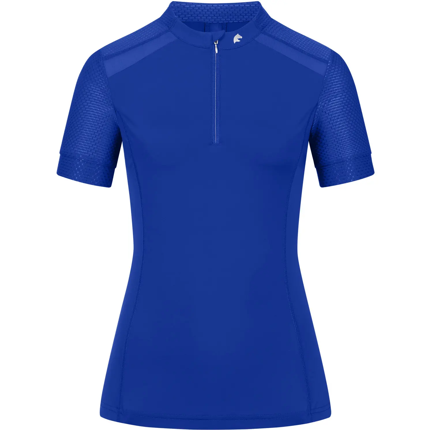 Damen Funktions-Zip-Shirt NANCY mit Mesheinsätzen saphirblau