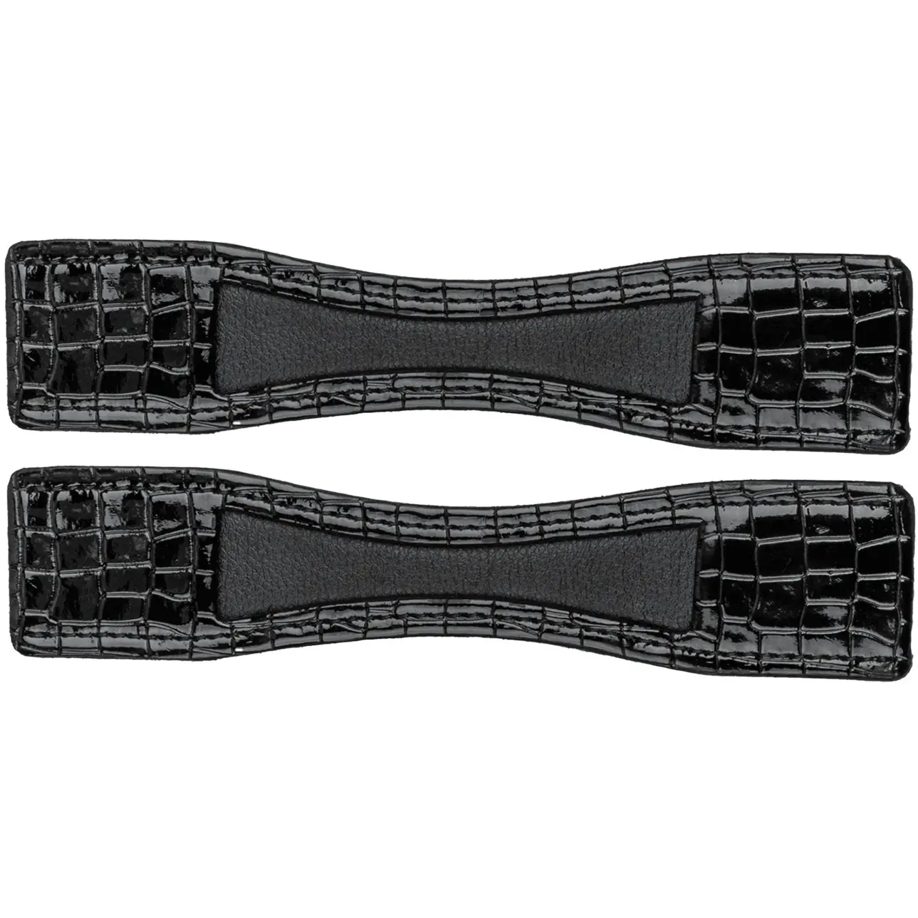 Sporenschutz Croco-Optik Lackleder schwarz
