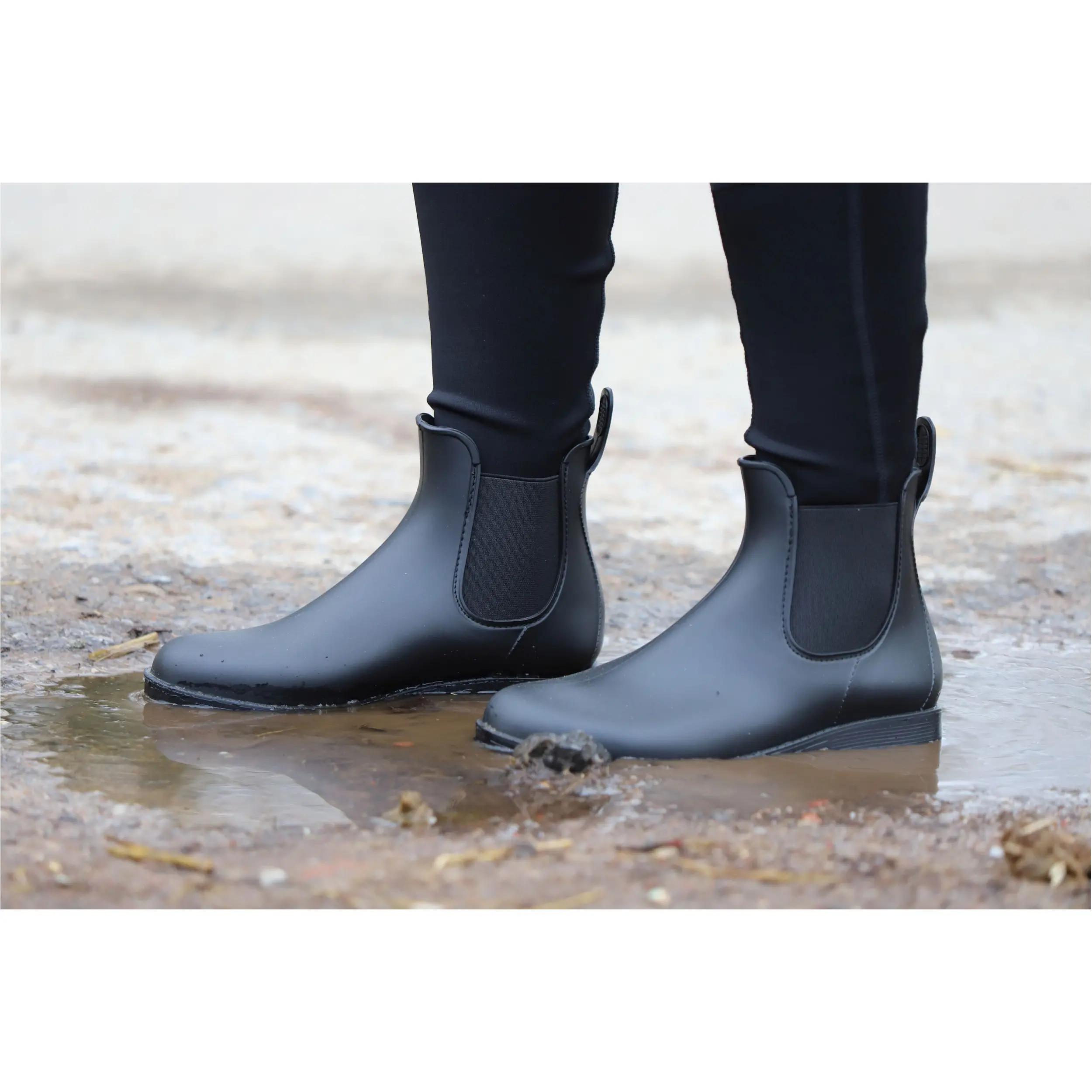 Jodhpur Gummistiefeletten BASICLINE schwarz