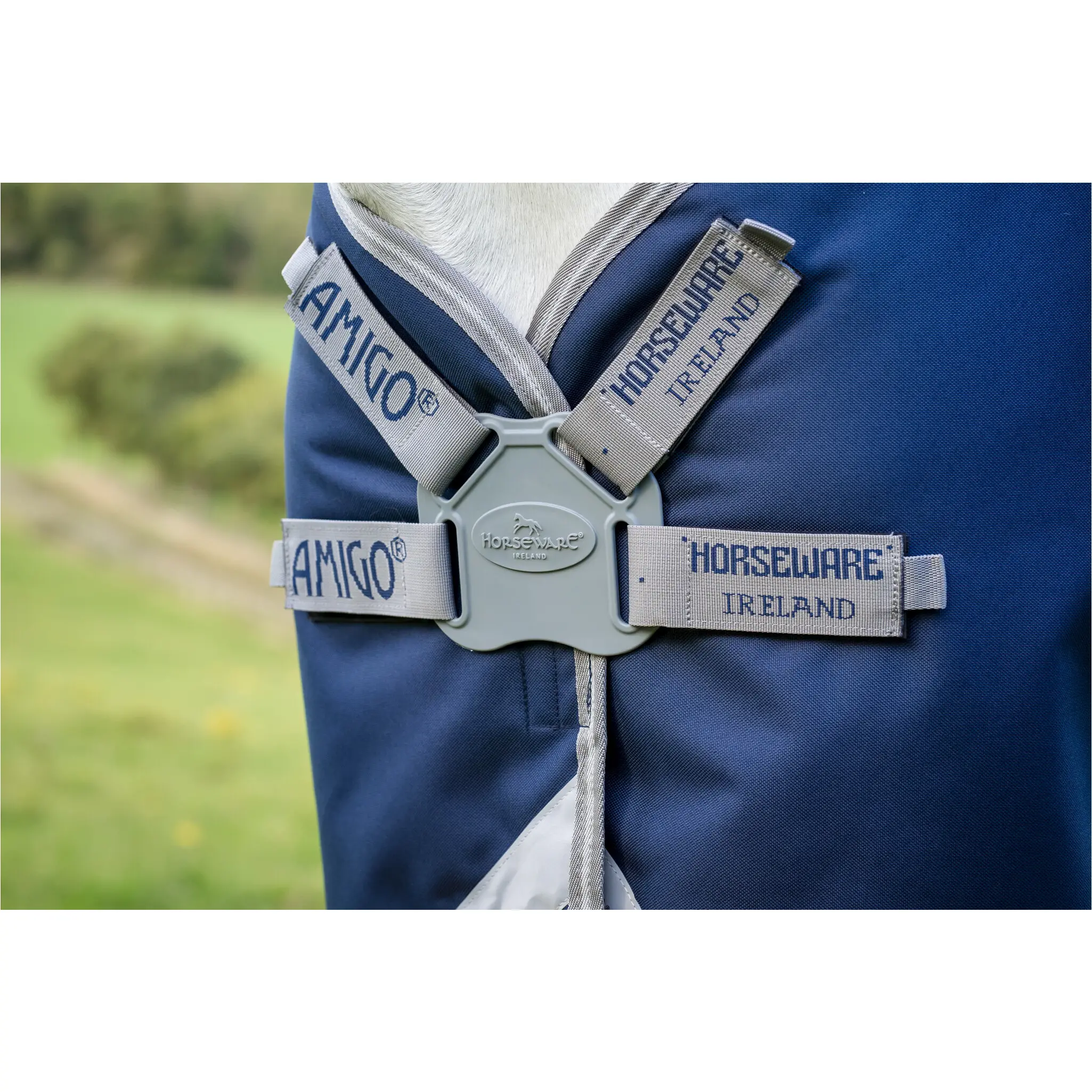 Outdoordecke Halsteil (abnehmbar) 100g Füllung 1200D AMIGO FieldSafe Plus navy/titanium grey/silver