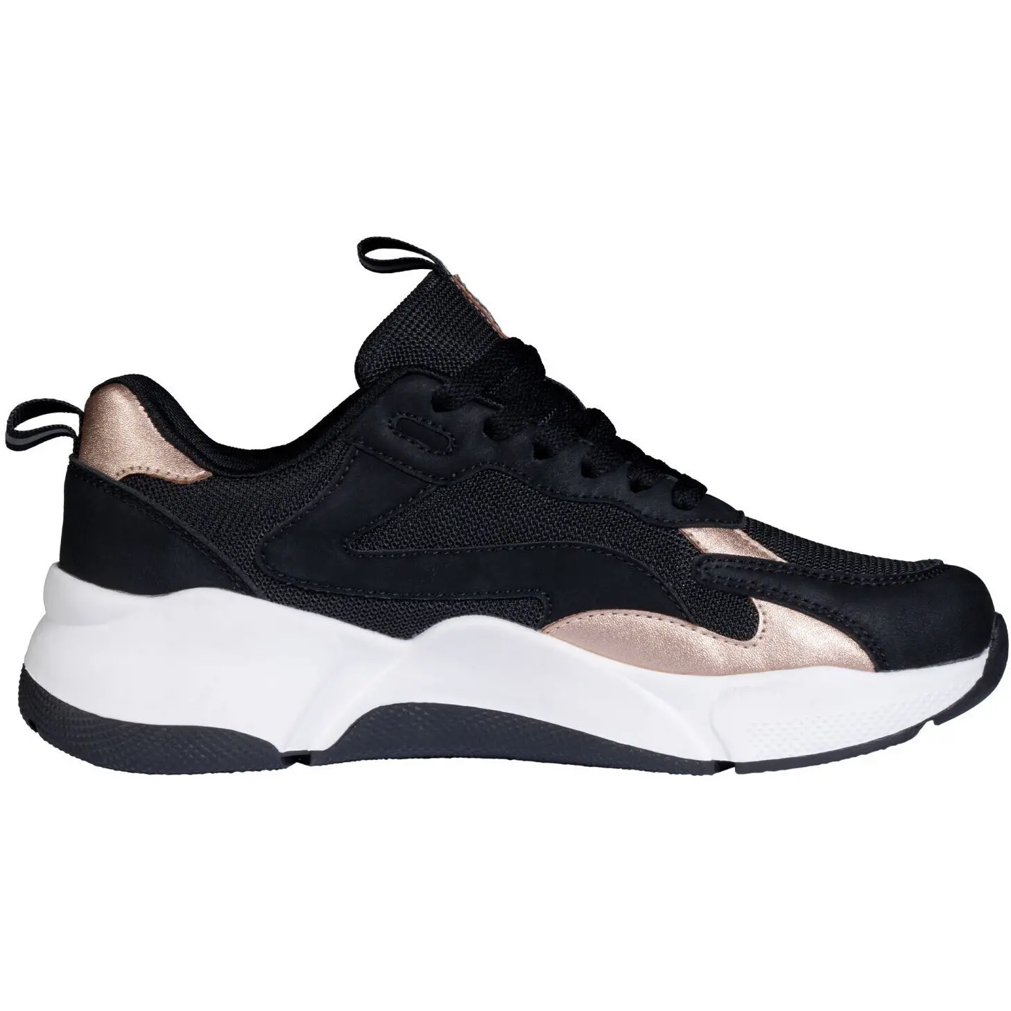 Damen Sneaker ROSEGOLD GLAMOUR STYLE schwarz