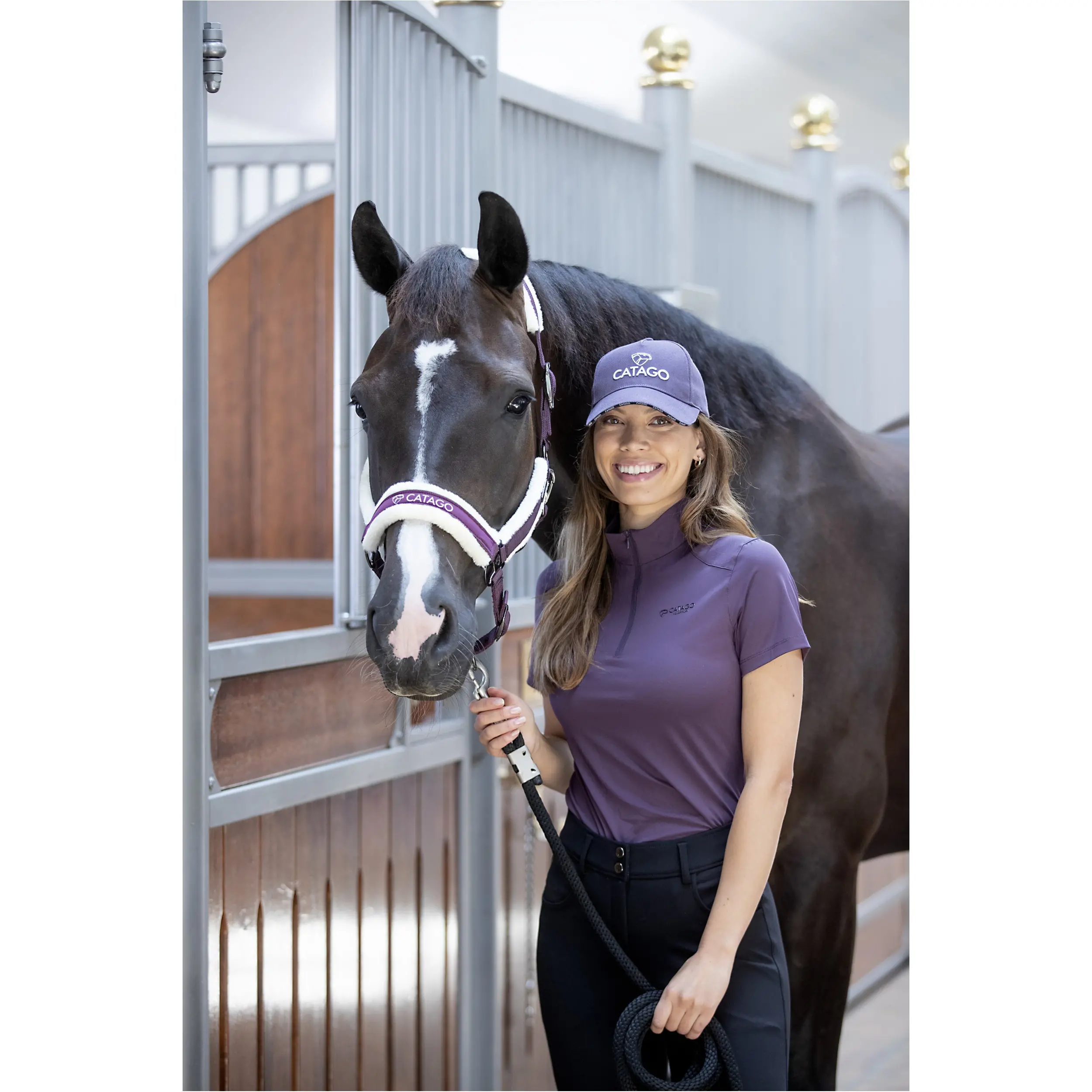 Halfter mit Kunstfell TRACE plum perfect
