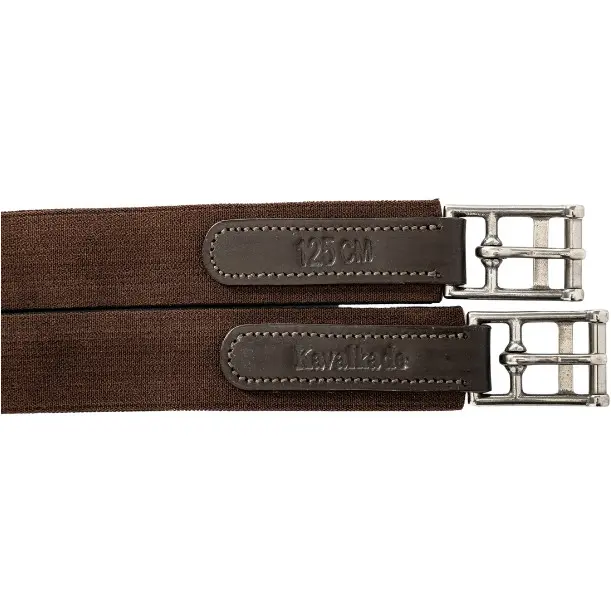 Sattelgurt mit Bauchlatz und Elast JULIUS Softleder braun