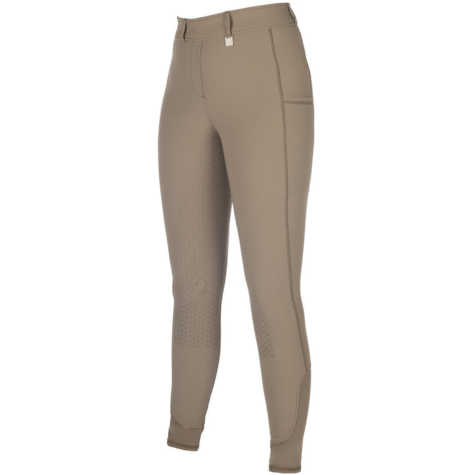Damen Reitleggings Silikon Vollbesatz AMALFI taupe