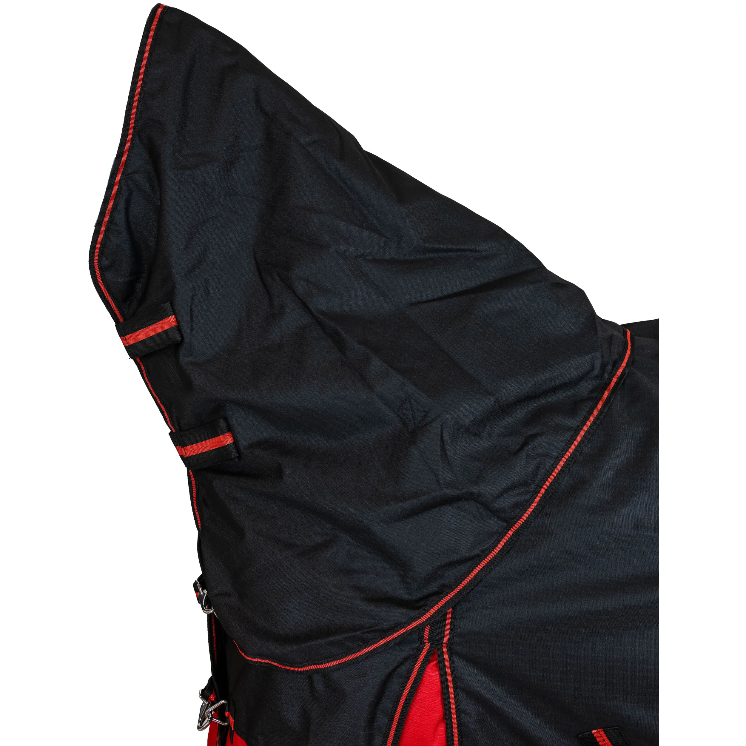 Winterdecke Full Neck 100g Füllung 600D BASICLINE schwarz/rot