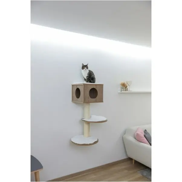 Wandkratzbaum DINARI light braun/weiß 45x45x106cm Wandkratzbaum DINARI light braun/weiß 45x45x106cm