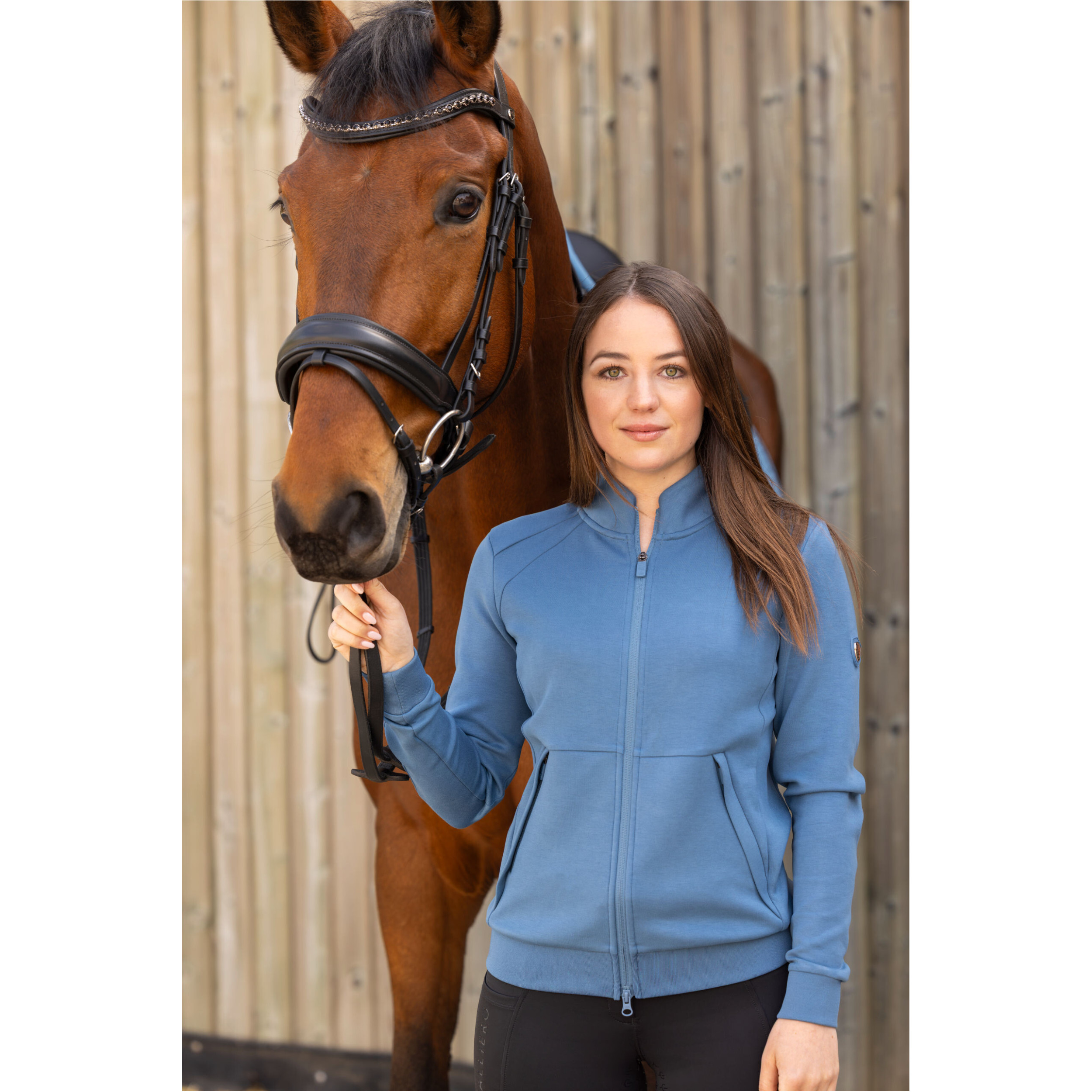 Damen Sweatjacke F/S 2026 smoked blue Damen Sweatjacke F/S 2026 smoked blue