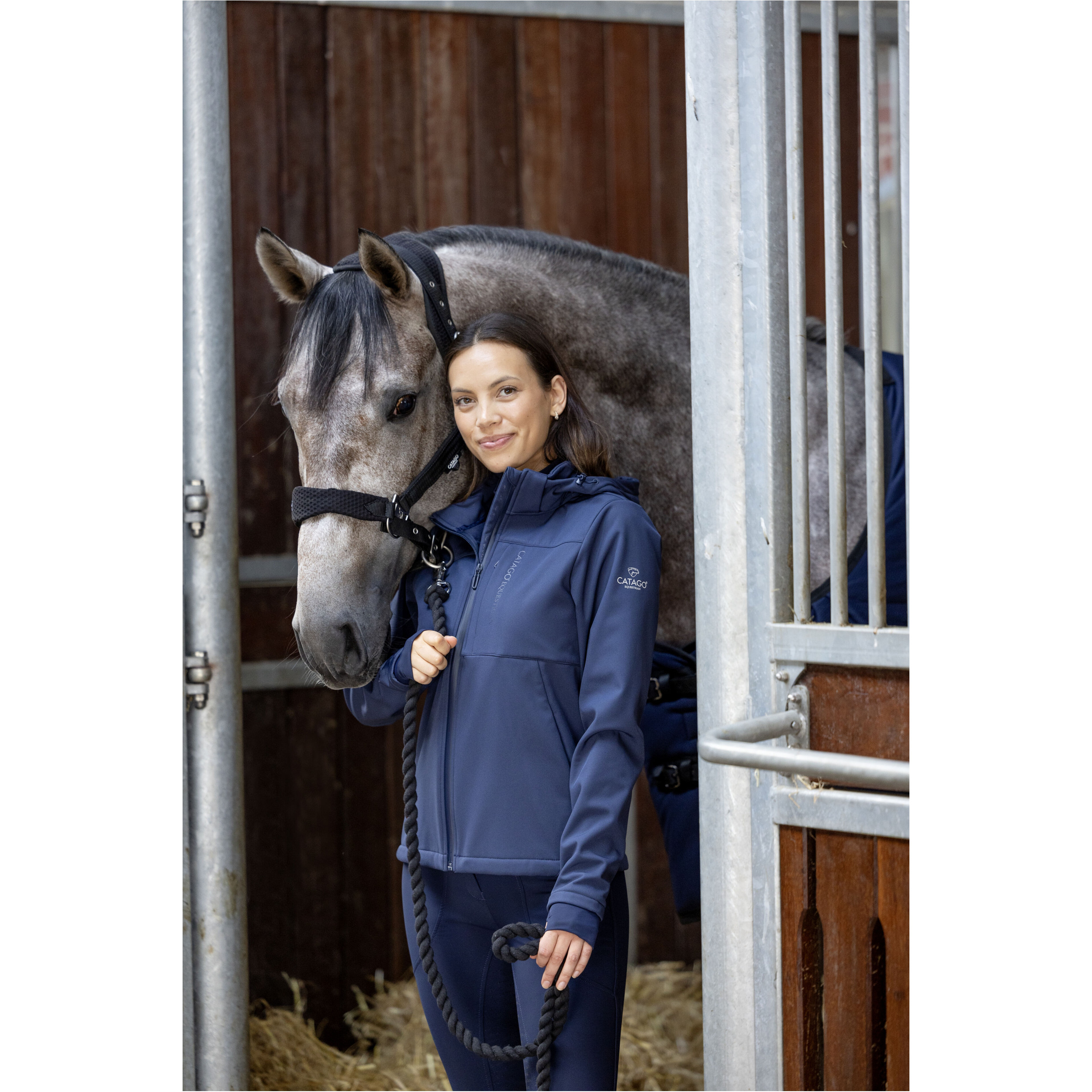 Damen Softshellreitjacke VANETTA navy