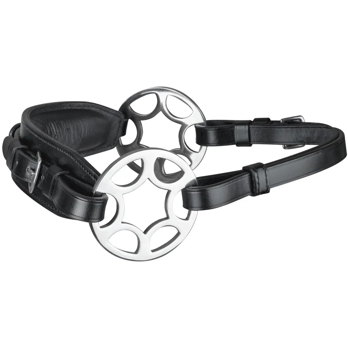 Gebisslose Zäumung SENSITIV mit Rad schwarz Warmblut