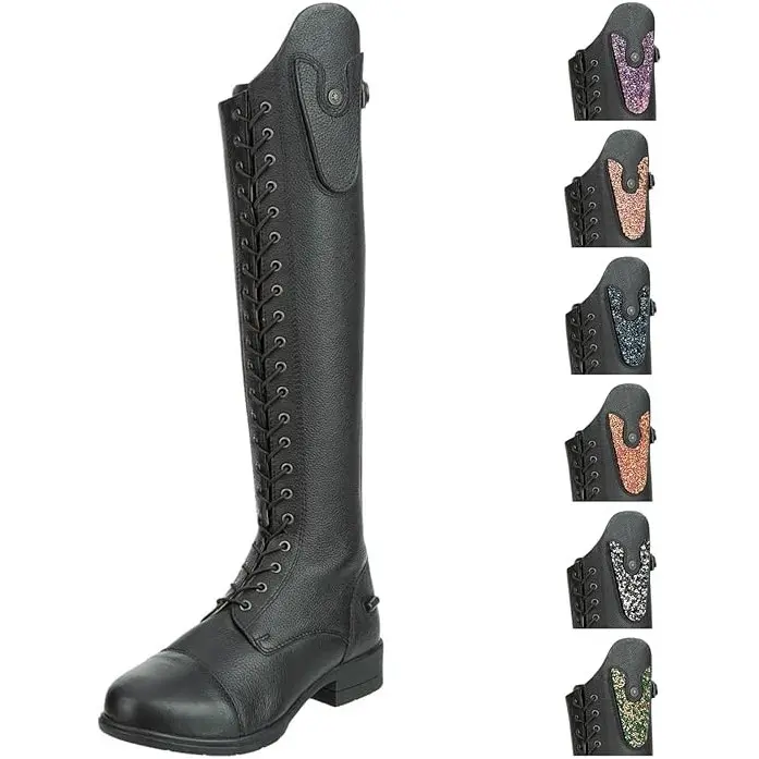 Kinder Reitstiefel NOVA KIDS FUN Polo CONVERTIBLE Echtleder schwarz