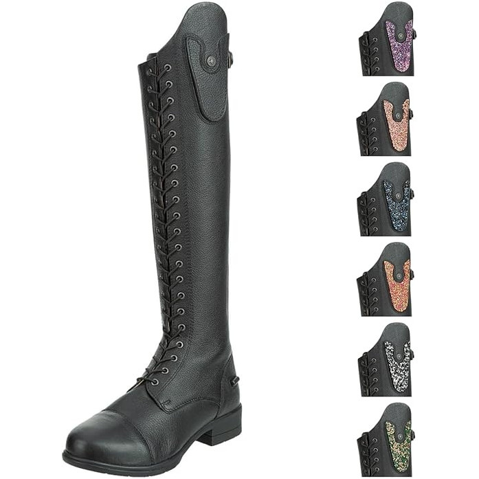 Kinder Reitstiefel NOVA KIDS FUN Polo CONVERTIBLE Echtleder schwarz