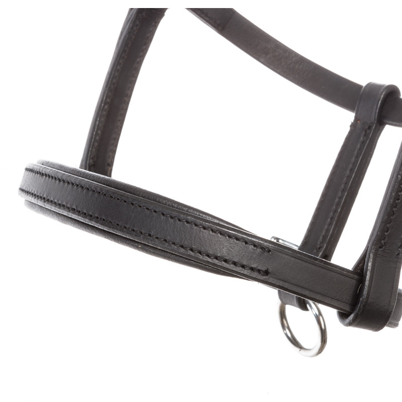 Fohlenhalfter Leder schwarz/silber