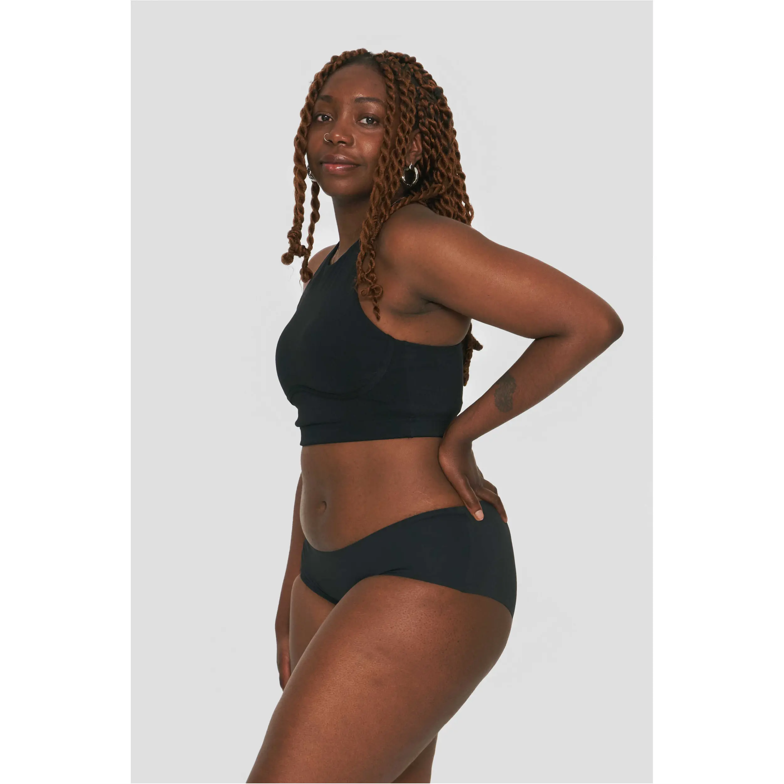 Damen Menstruations-Shorty AMPHITRITE schwarz