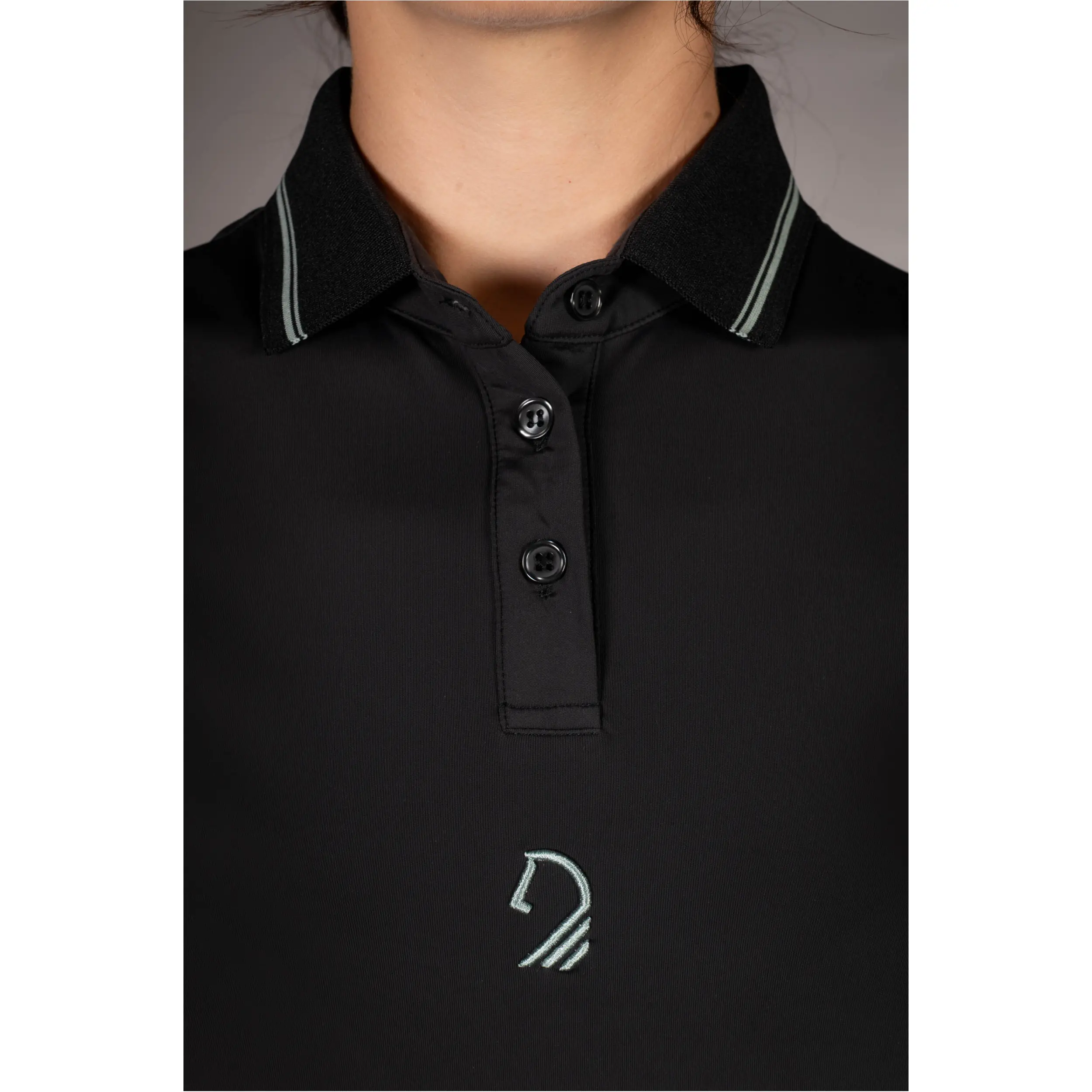 Damen Poloshirt LIMONE schwarz
