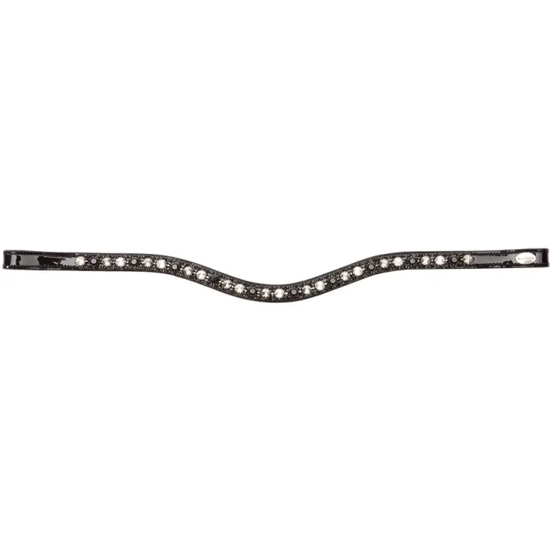 Stirnband DAZZLE schwarz lack/weiß