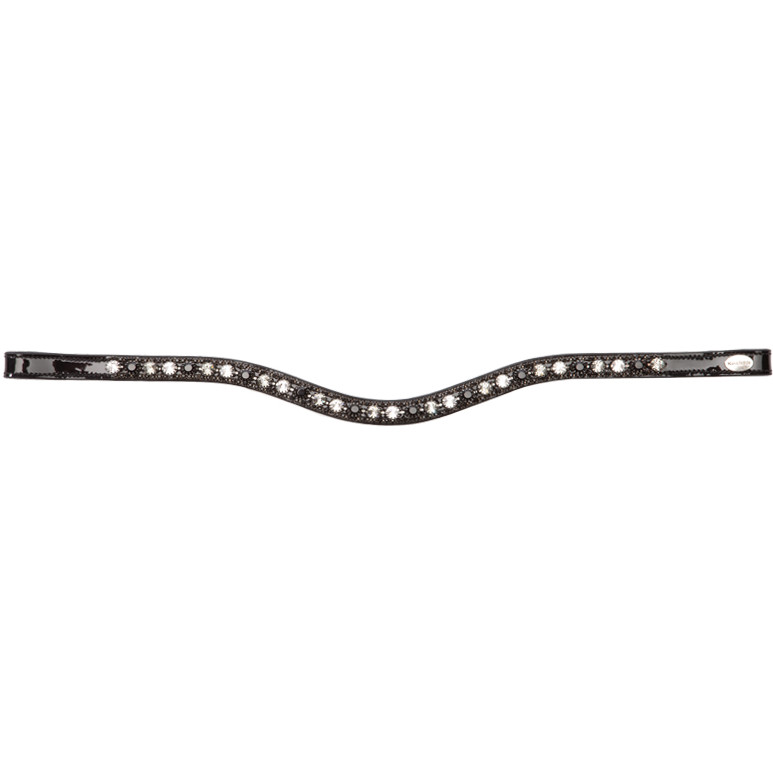 Stirnband DAZZLE schwarz lack/weiß