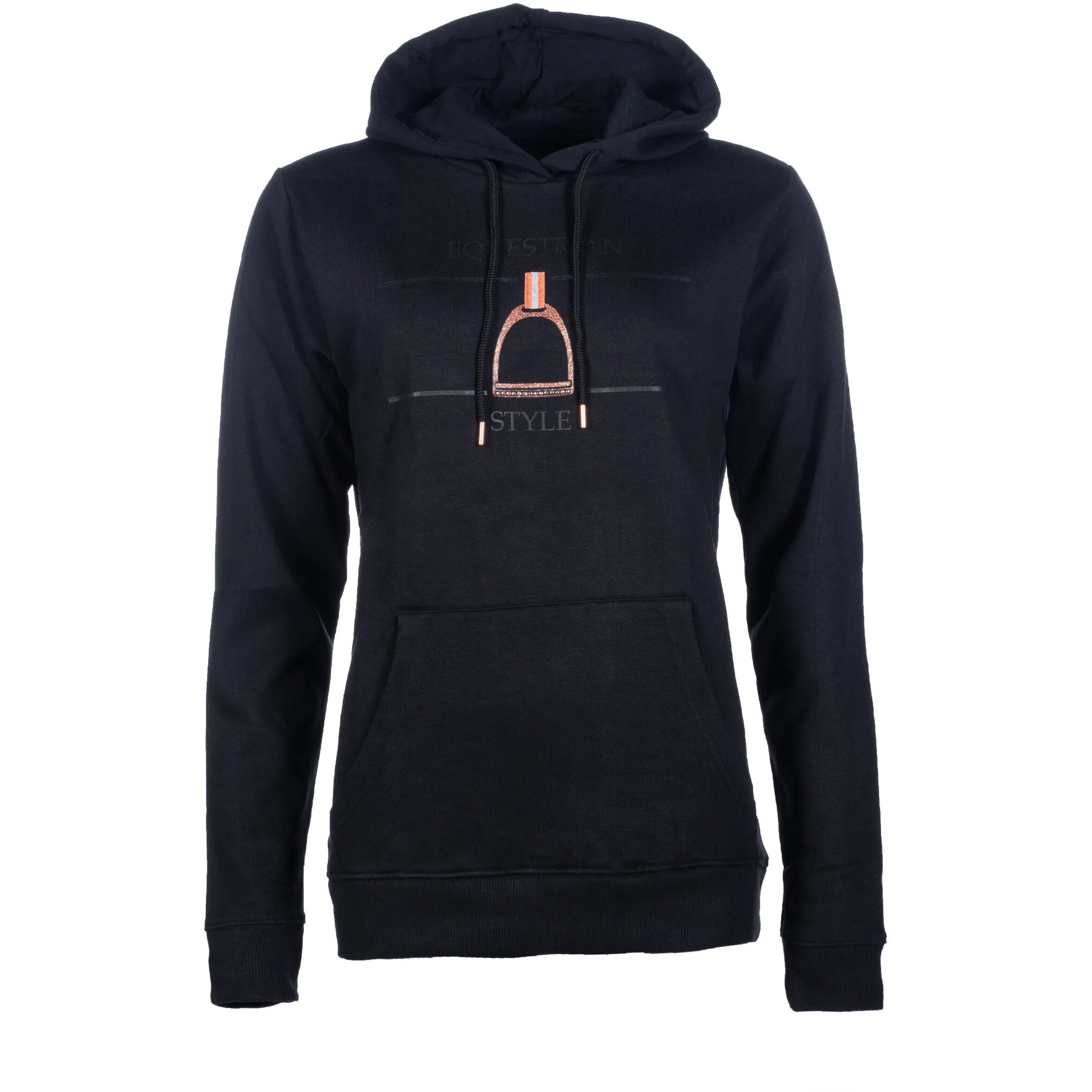 Damen Hoody EQUINE SPORTS STYLE schwarz/rosegold