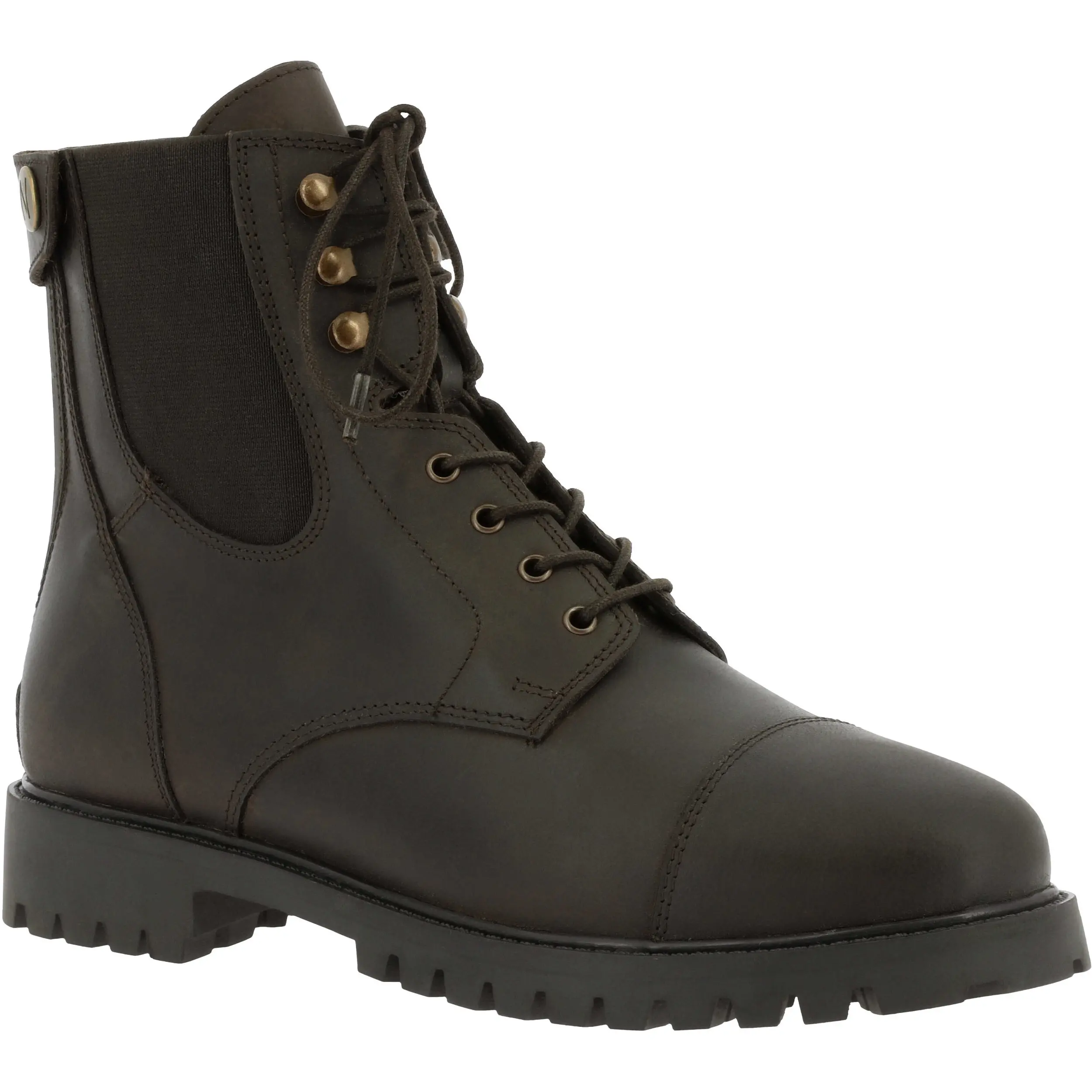 Reitstiefeletten mit Schnürsenkel & Zip VAUVERT Echtleder braun Reitstiefeletten mit Schnürsenkel & Zip VAUVERT Echtleder braun