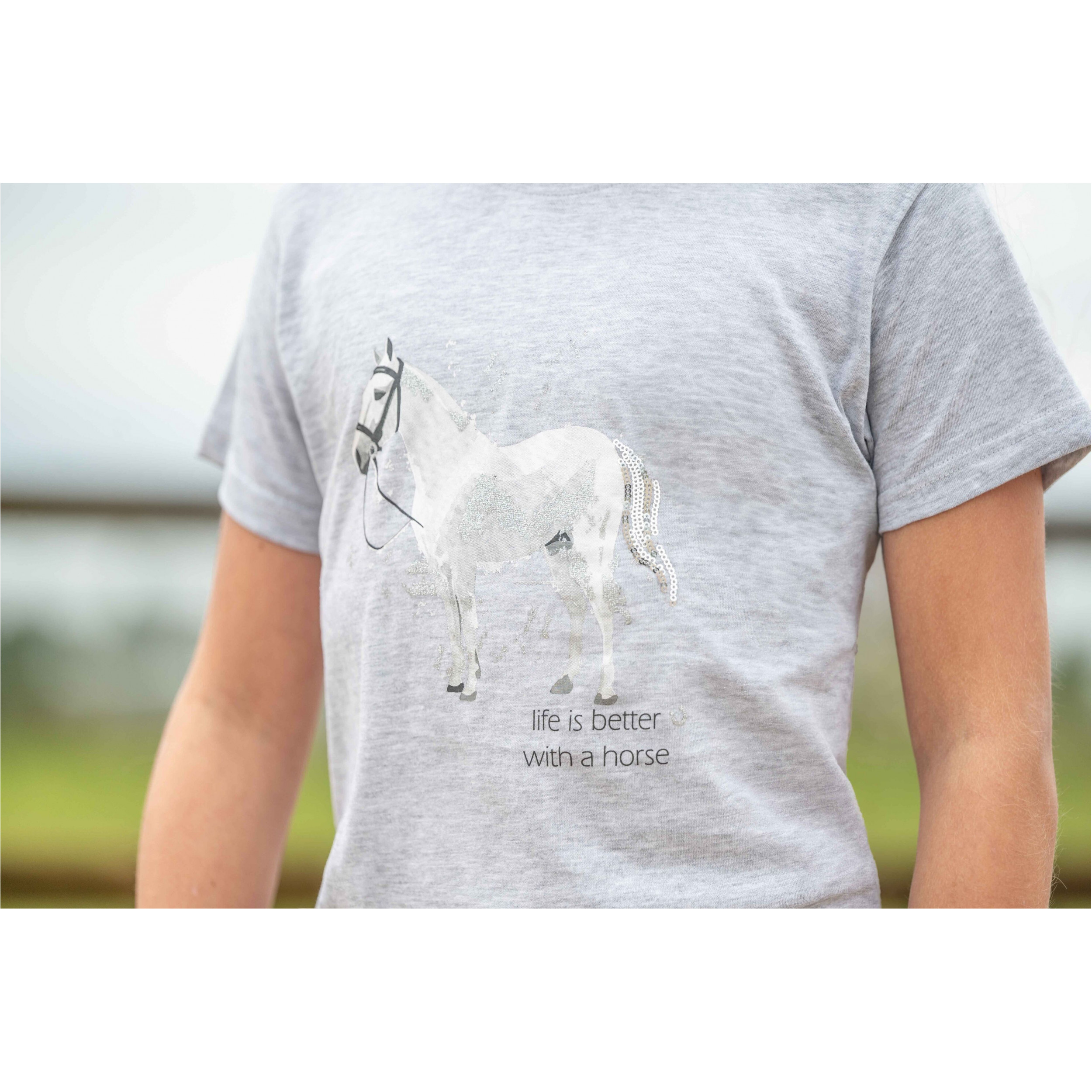 Kinder T-Shirt SPARKLE grau meliert