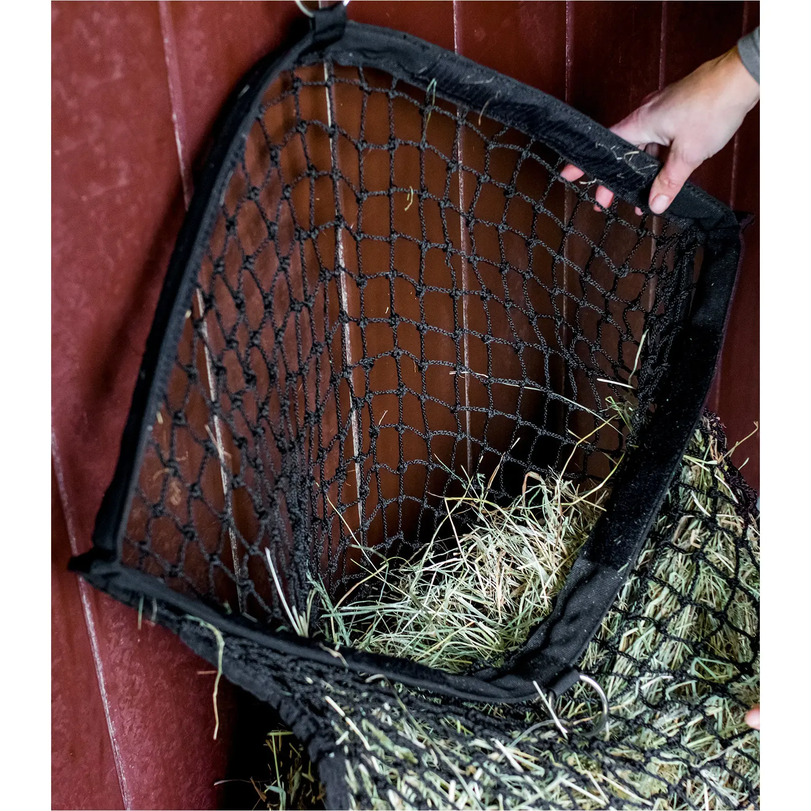 Heunetz mit Füllhilfe schwarz