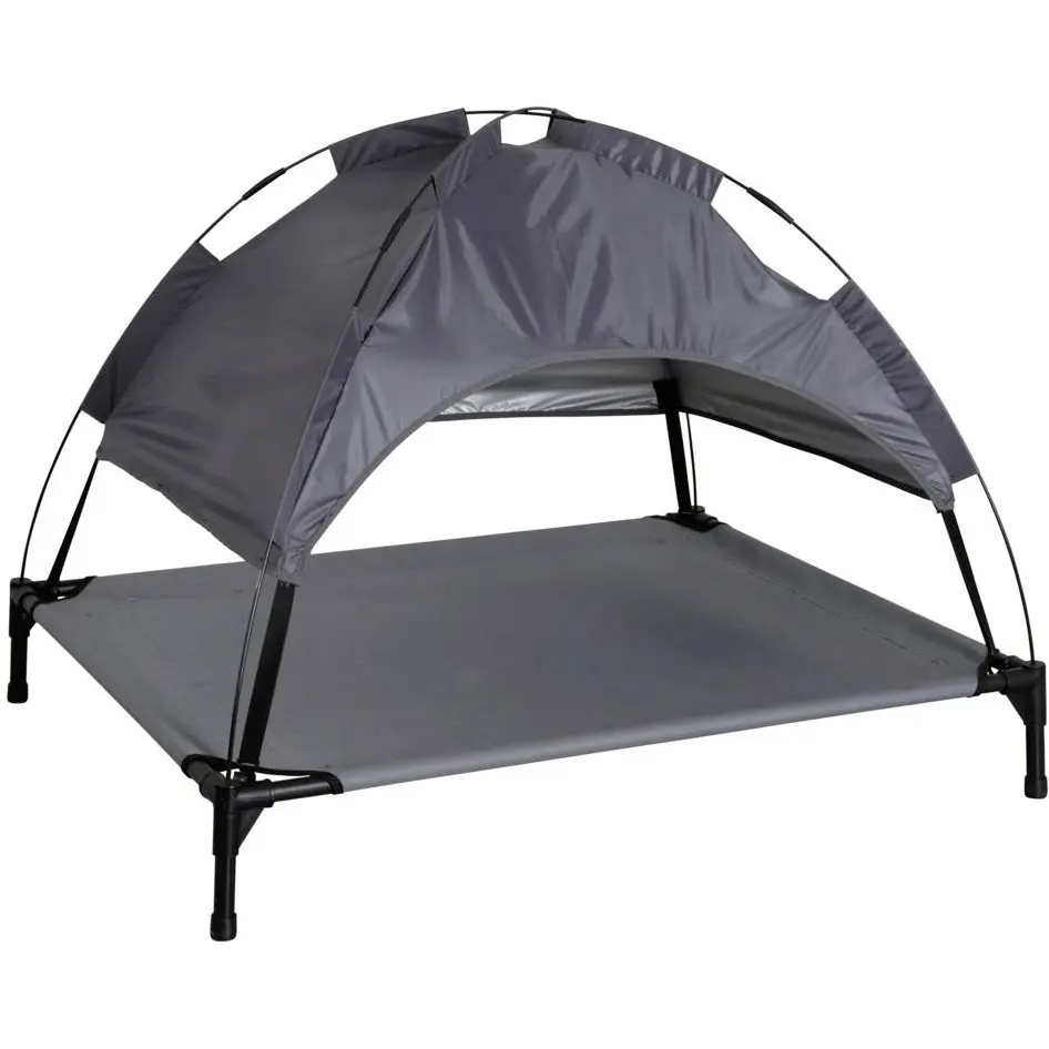 Hundeliege VACATION TOP mit Sonnendach grau