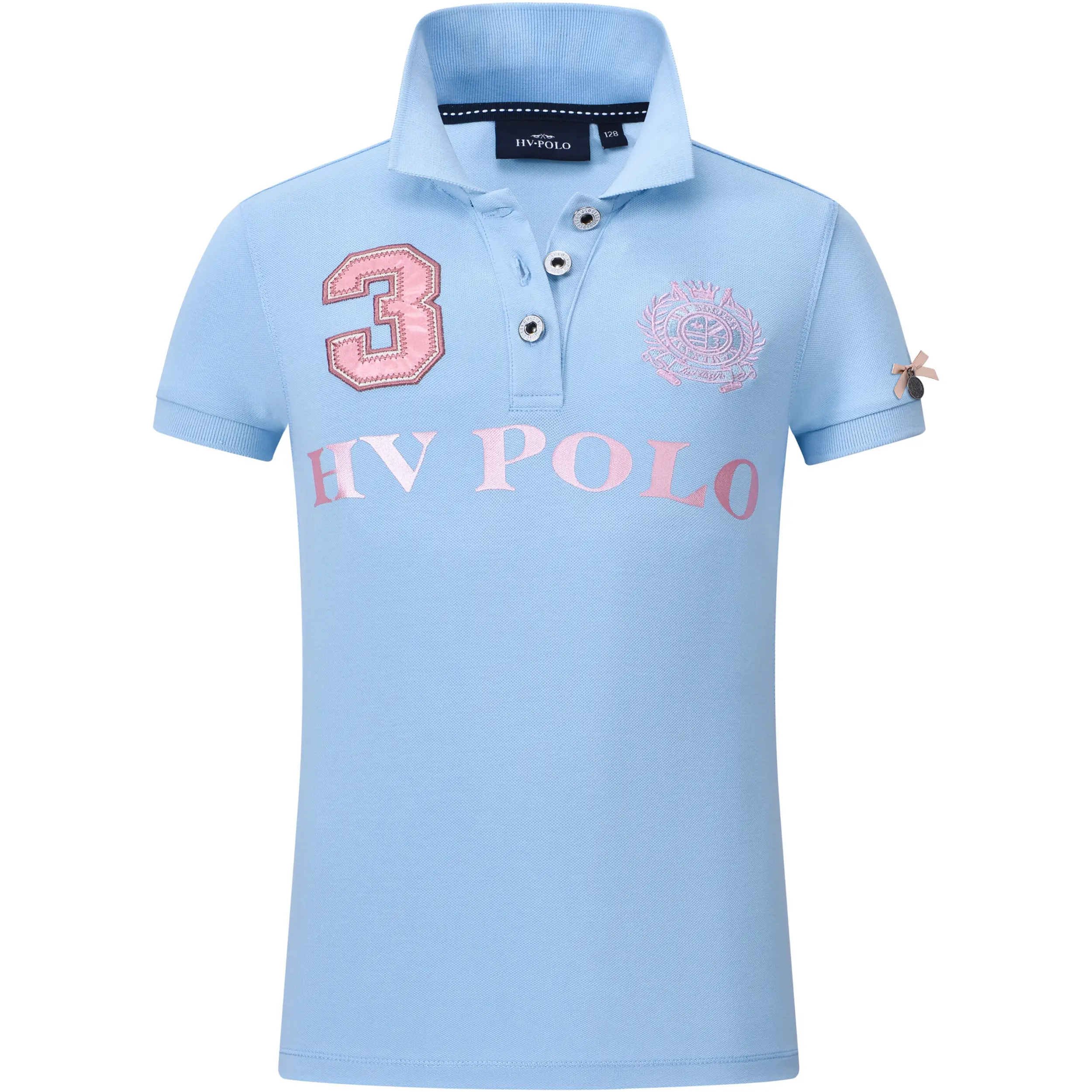 Damen Poloshirt HVPFavouritas EQ powder blue