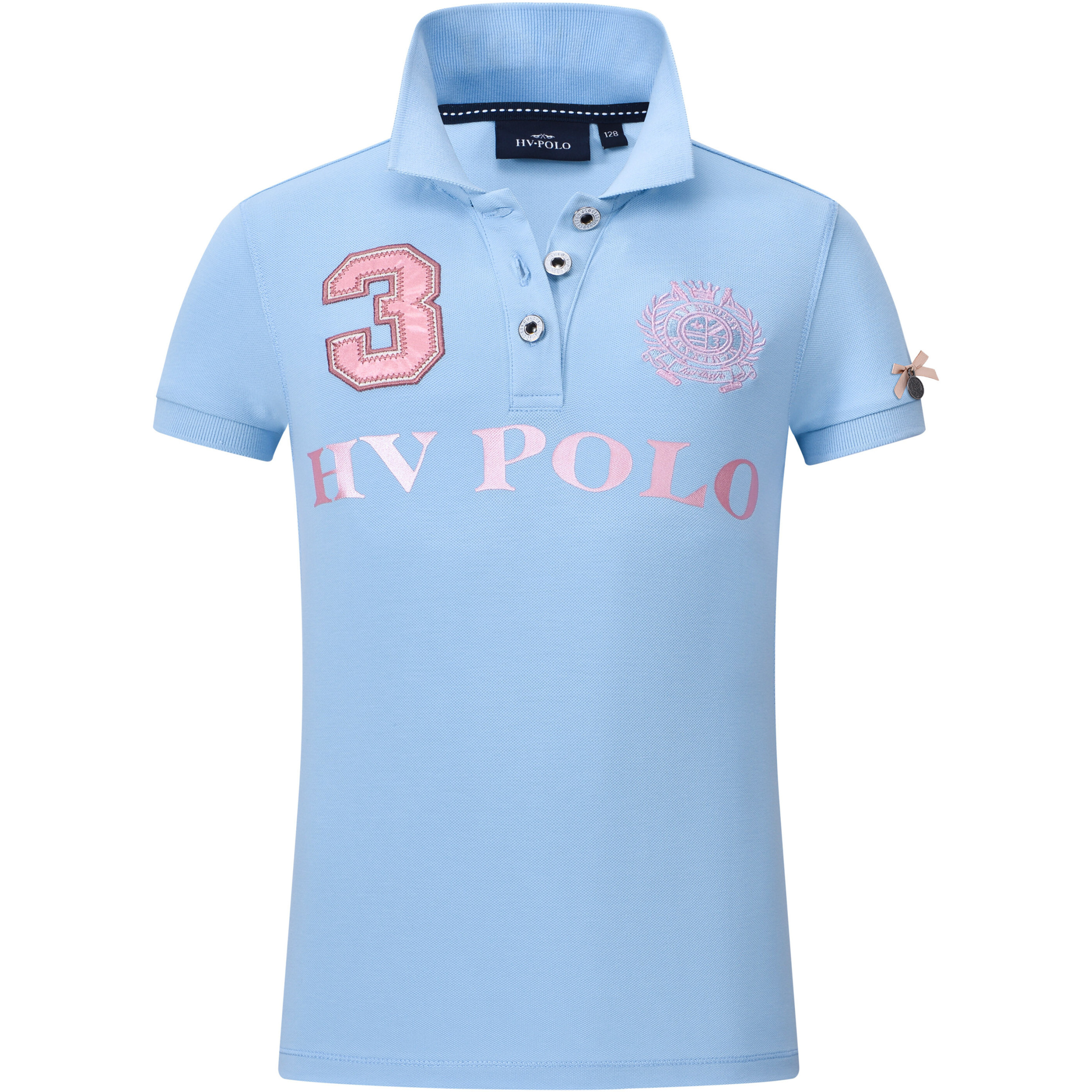 Damen Poloshirt HVPFavouritas EQ powder blue