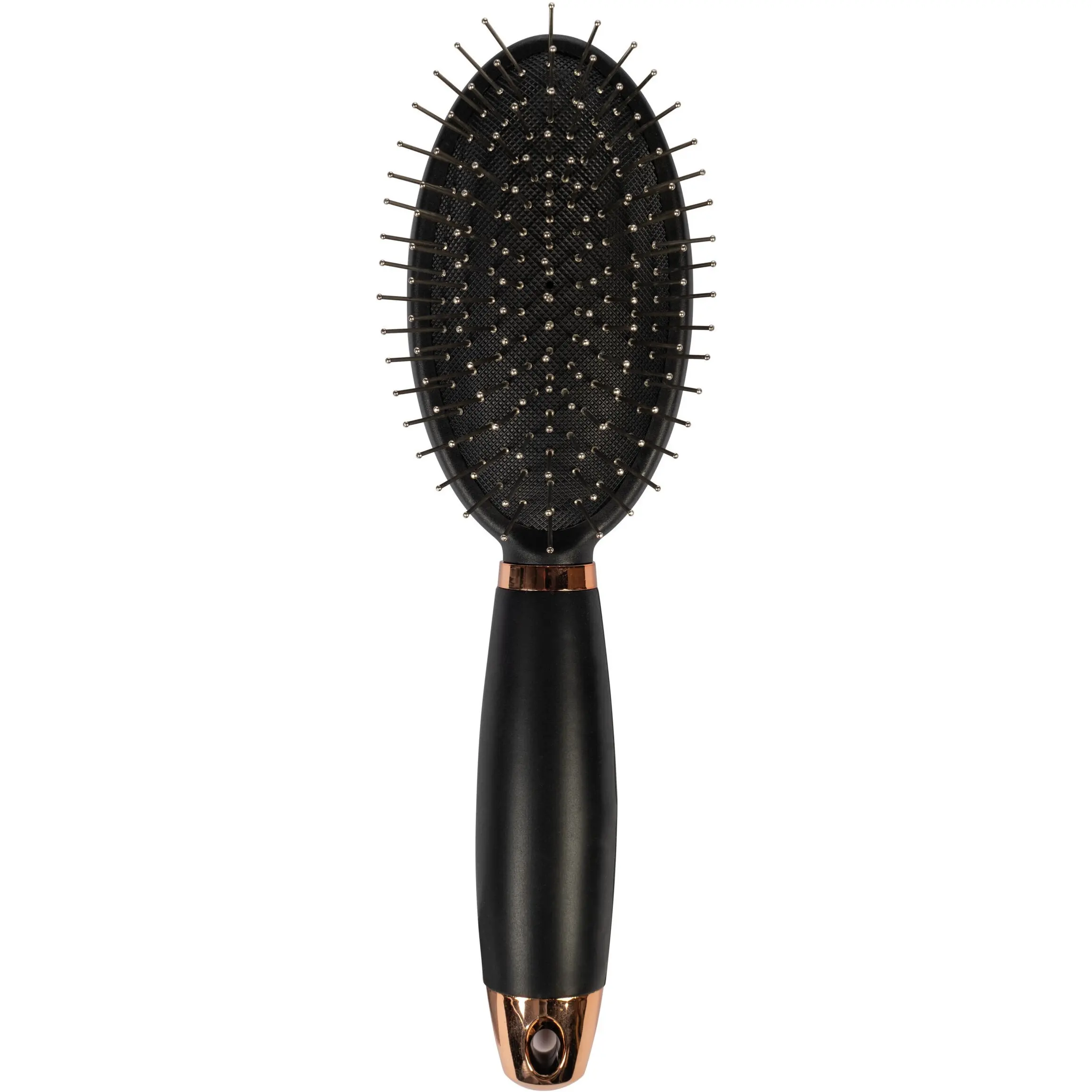 Schweif- und Mähnenbürste mit Gelgriff zweiseitig schwarz/rosegold