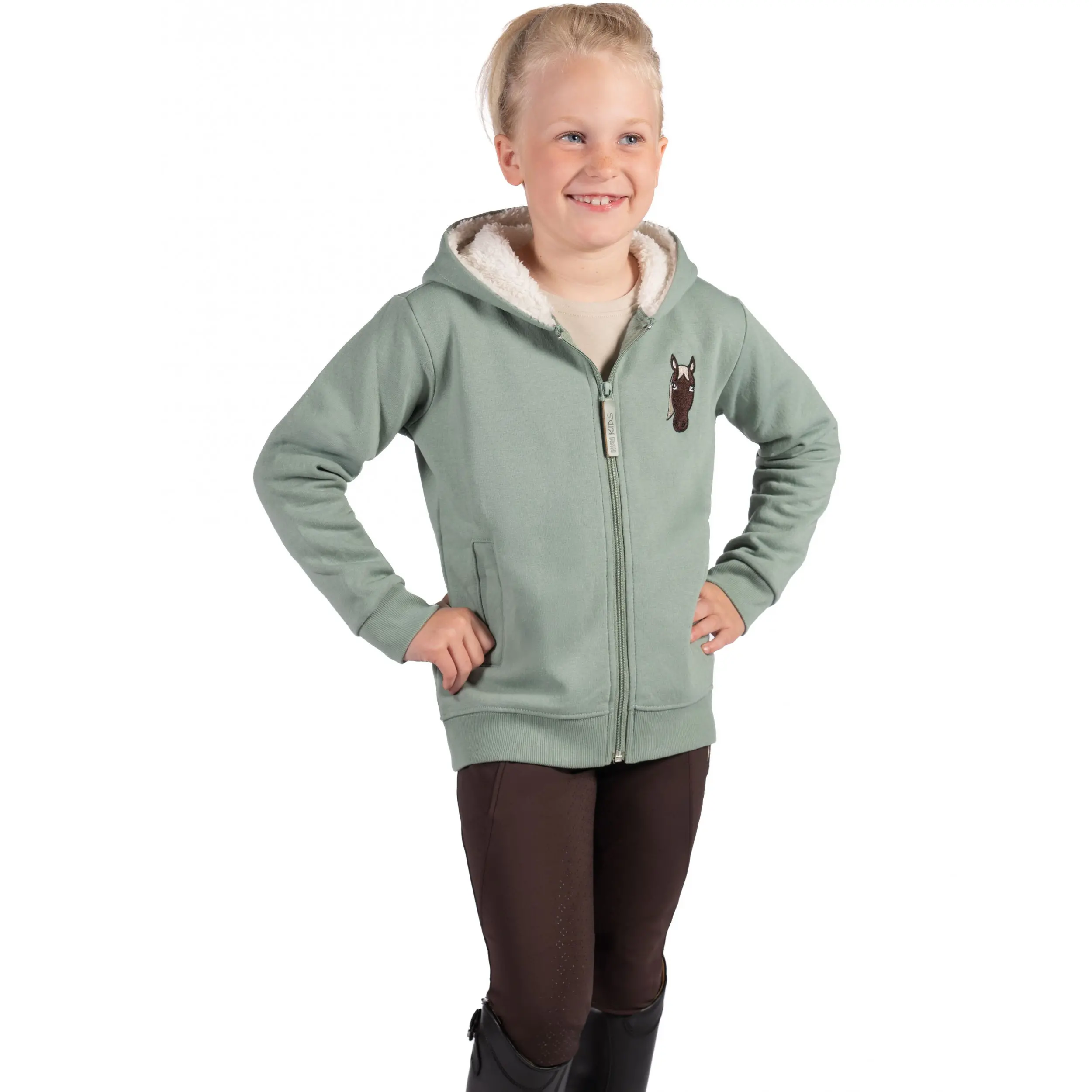 Kinder Sweatjacke MIA salbei