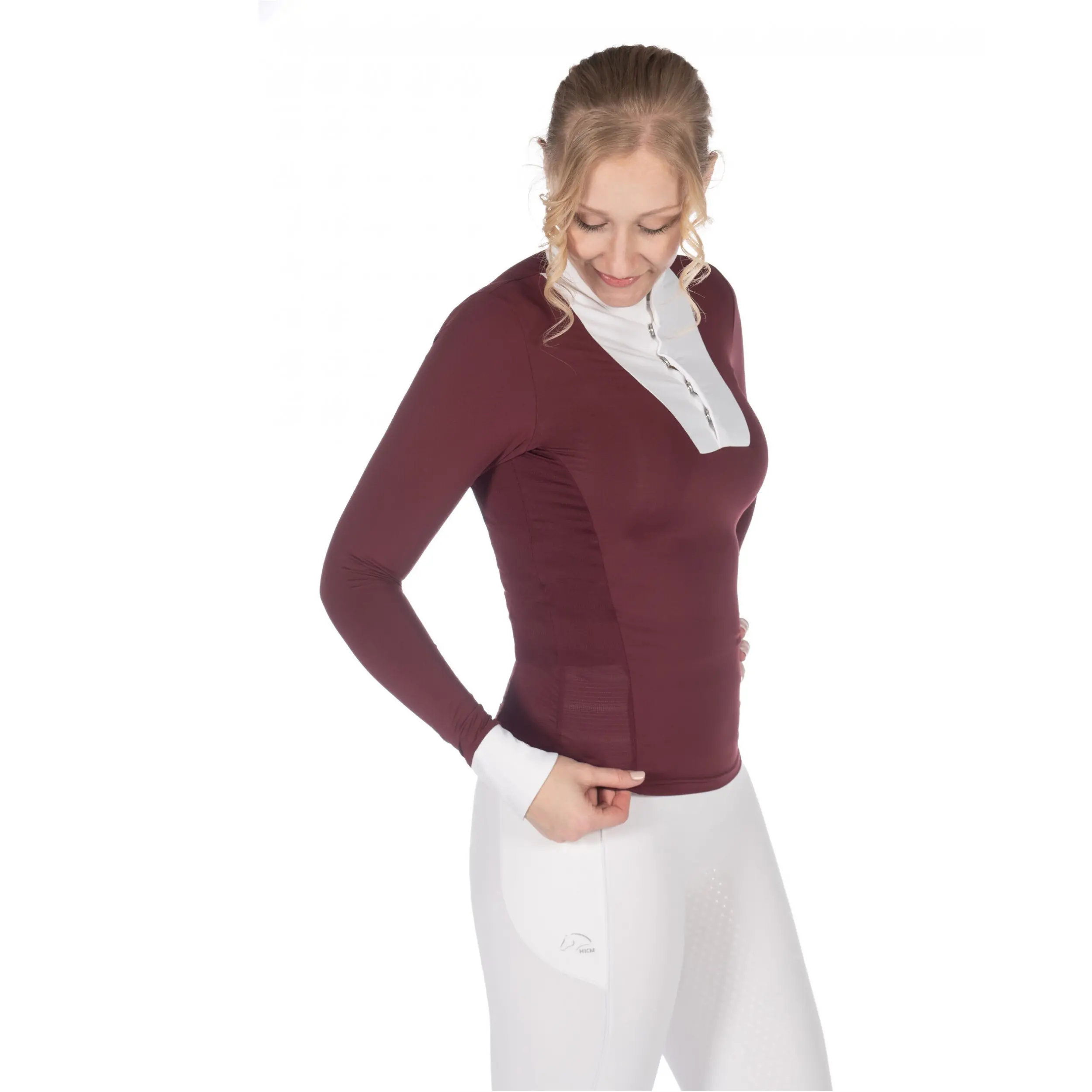 Damen Turniershirt Langarm VIRGINIA bordeaux