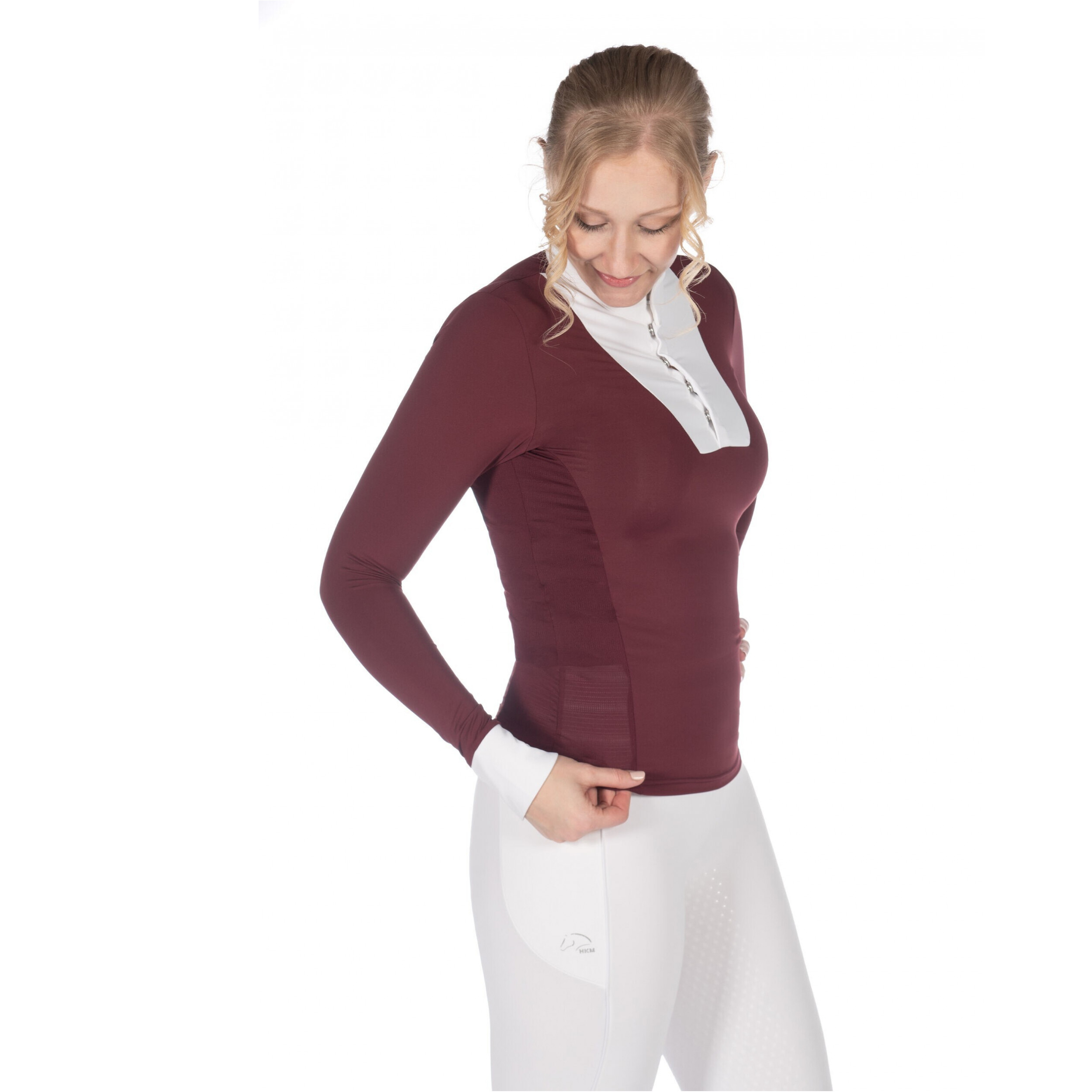 Damen Turniershirt Langarm VIRGINIA bordeaux