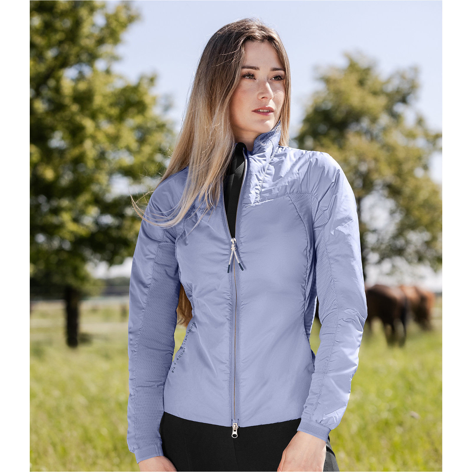 Damen Windbreaker Jacke PORTO blaugrau