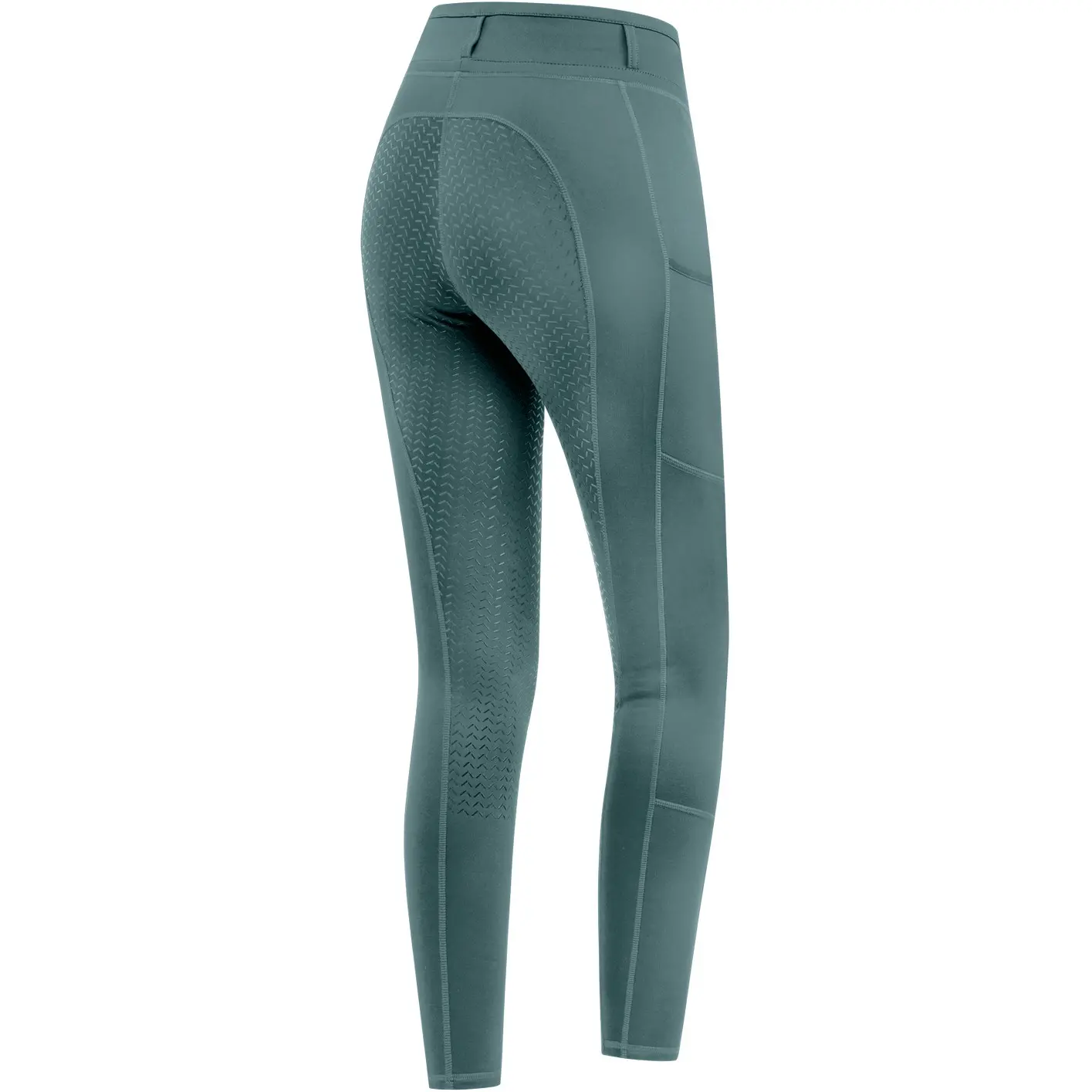 Damen Reitleggings Silikon Vollbesatz ELLA piniengrün