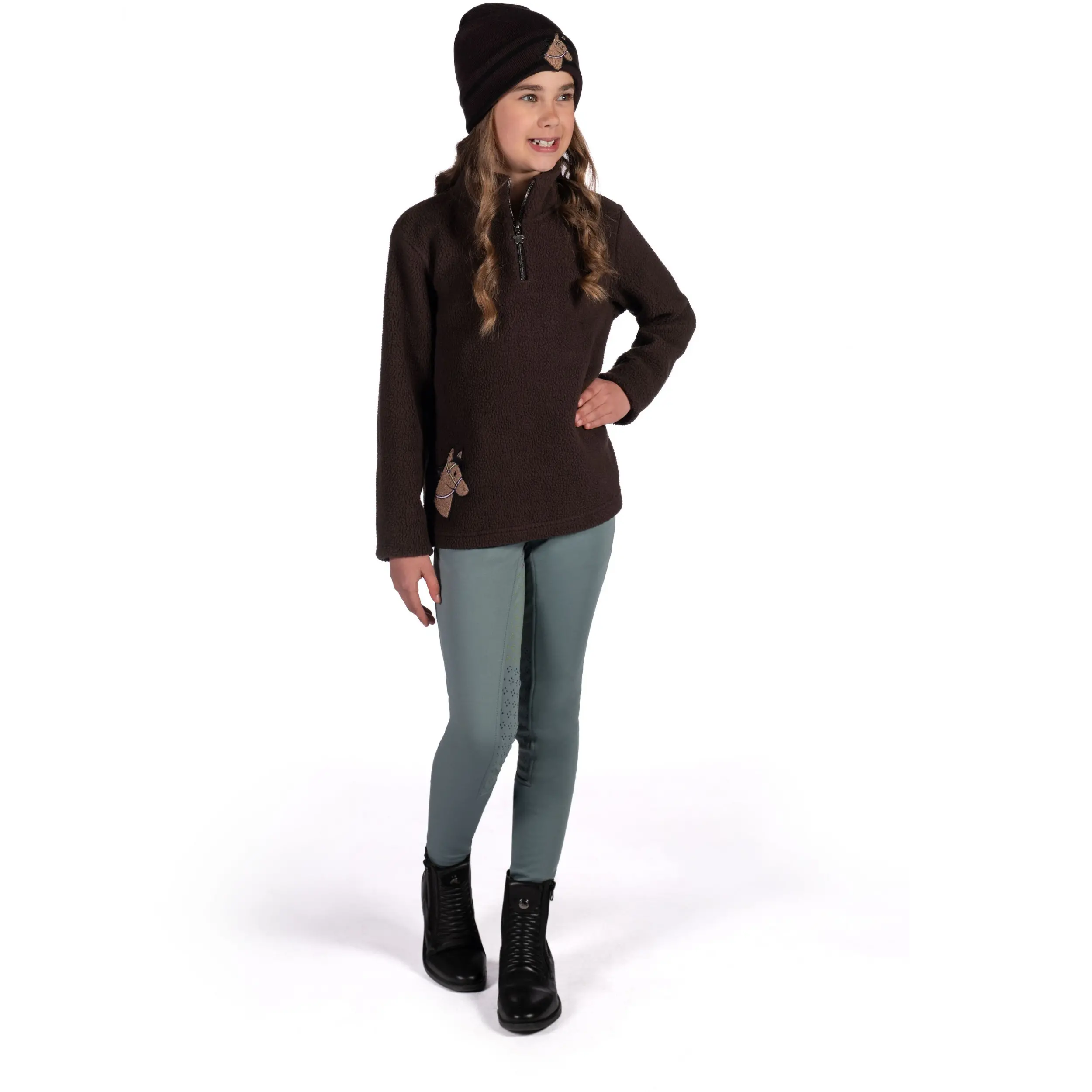 Winter Kinder Mütze MIA dunkelbraun