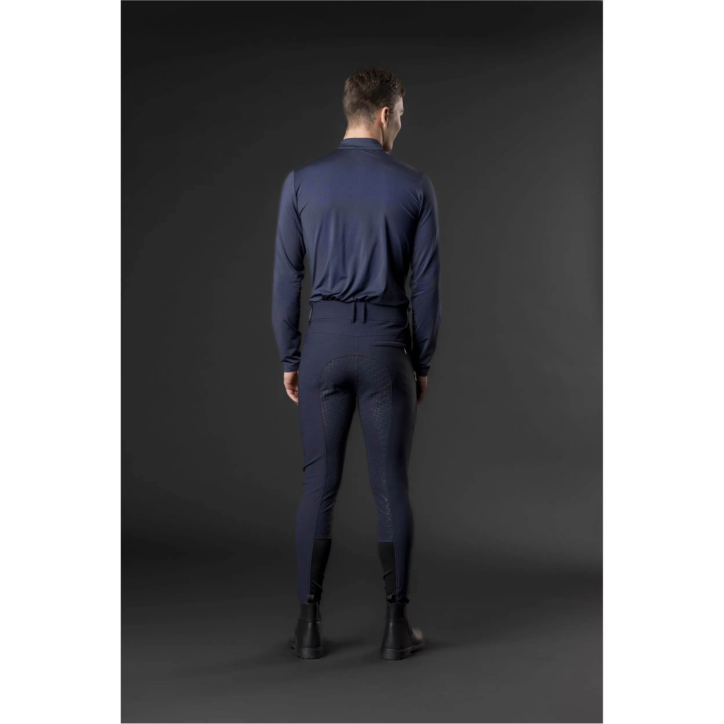 Jungen Reithose Silikon Vollbesatz HURT navy