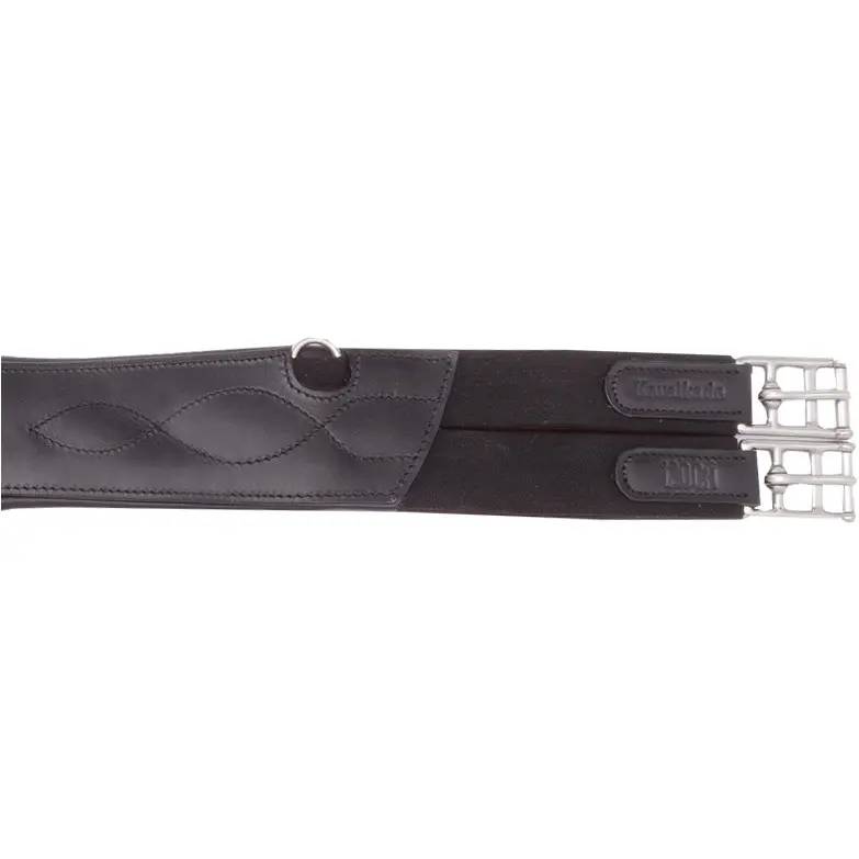 Sattelgurt mit Bauchlatz und Elast STANDARD schwarz