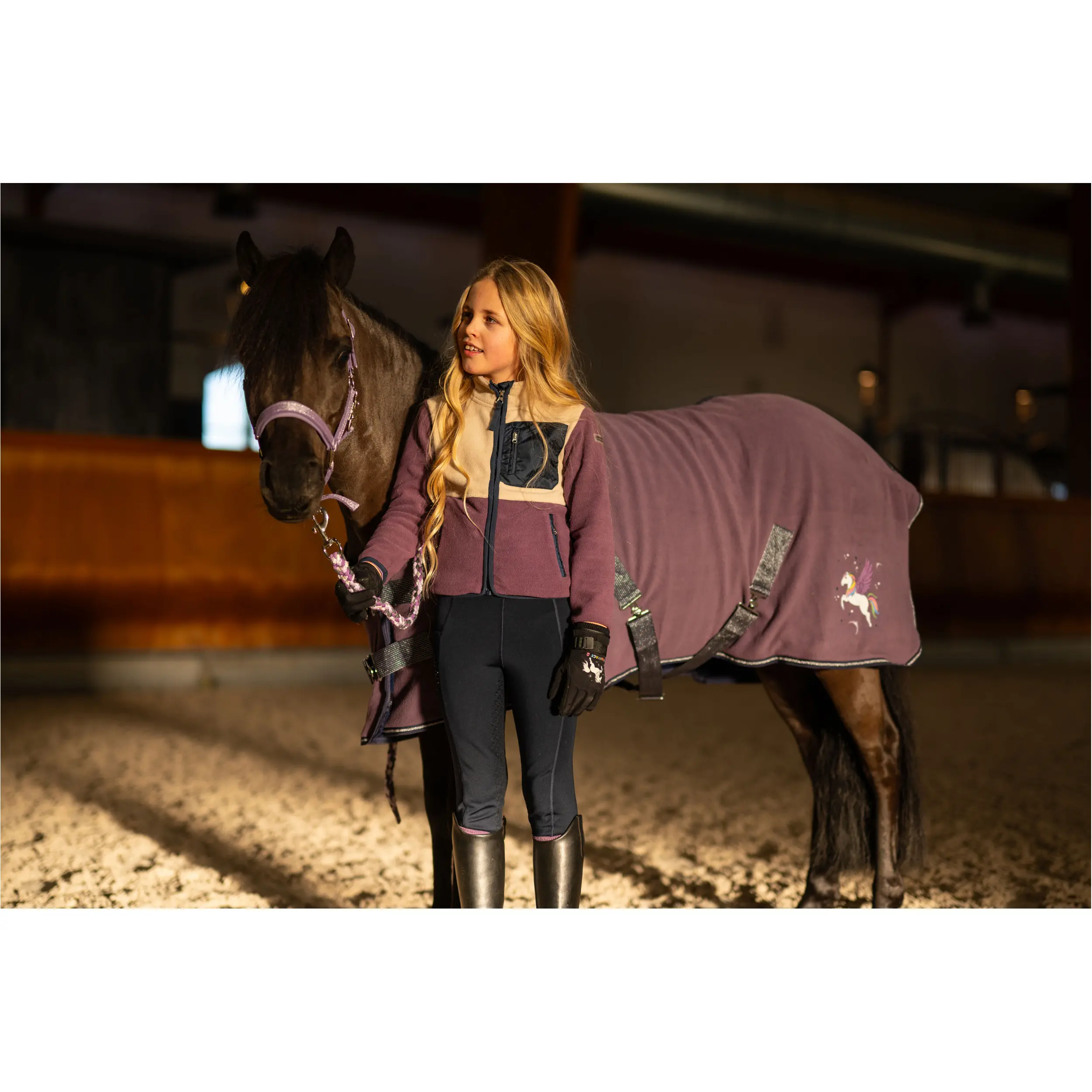 Kinder Fleecereitjacke MINNA ZIP montana grape