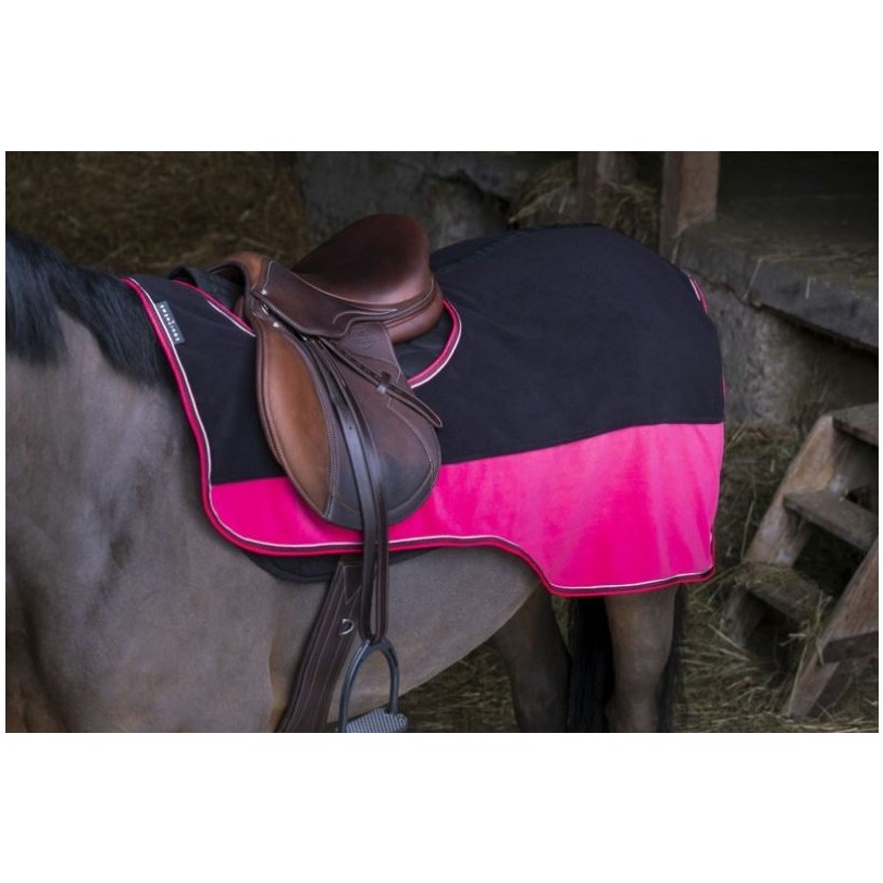 Nierendecke Polarfleece schwarz/himbeere