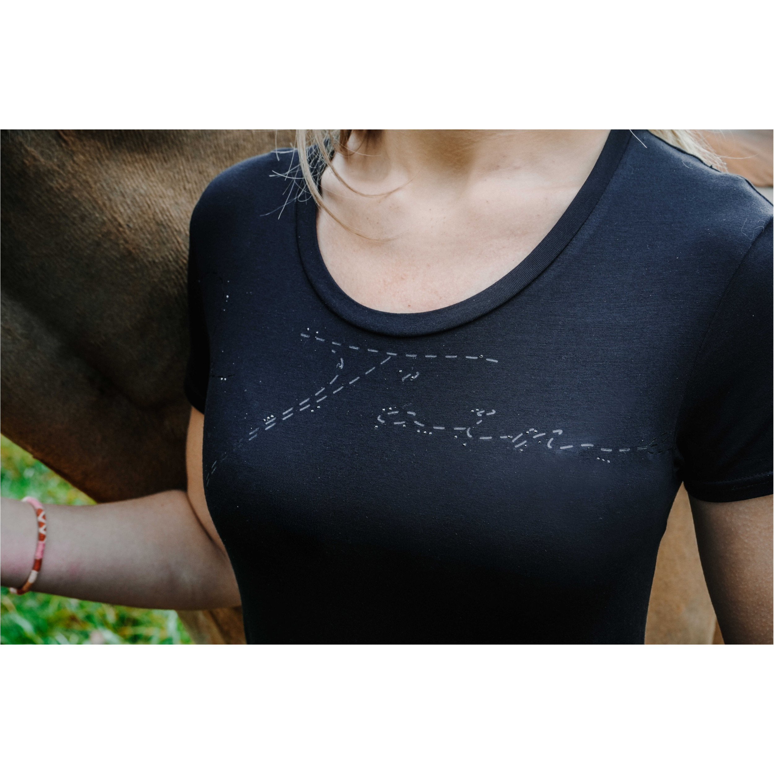 Damen T-Shirt Je t'aime EK-TESSIE schwarz