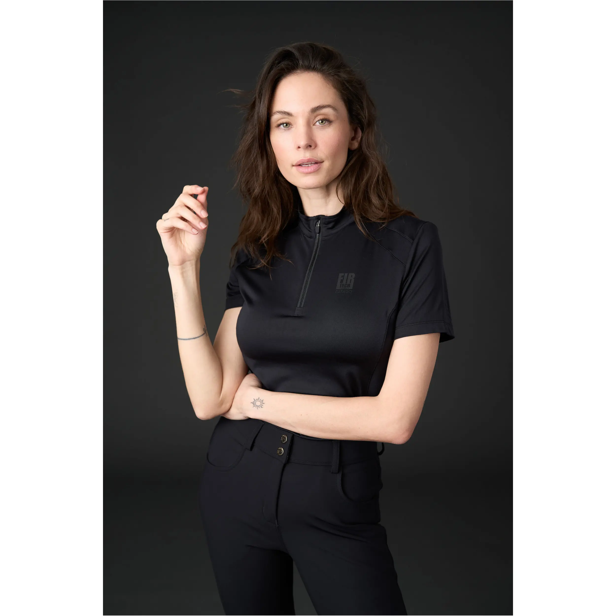 Damen Funktionsshirt Kurzarm FIR-Tech schwarz