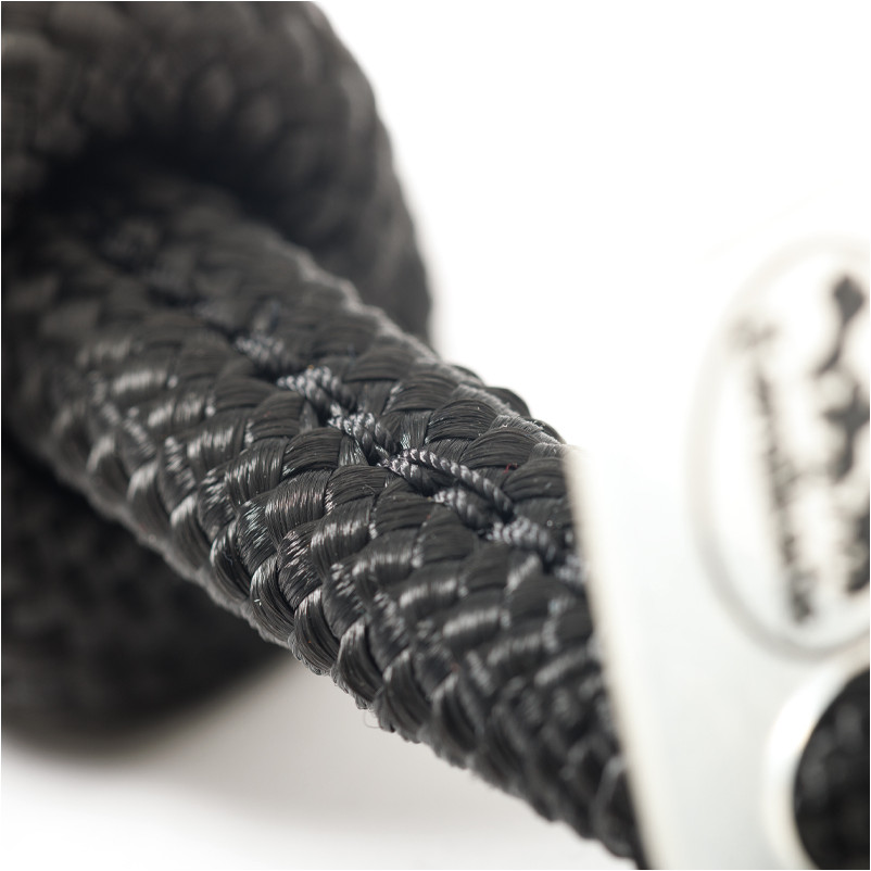 Führstrick mit Karabinerhaken schwarz